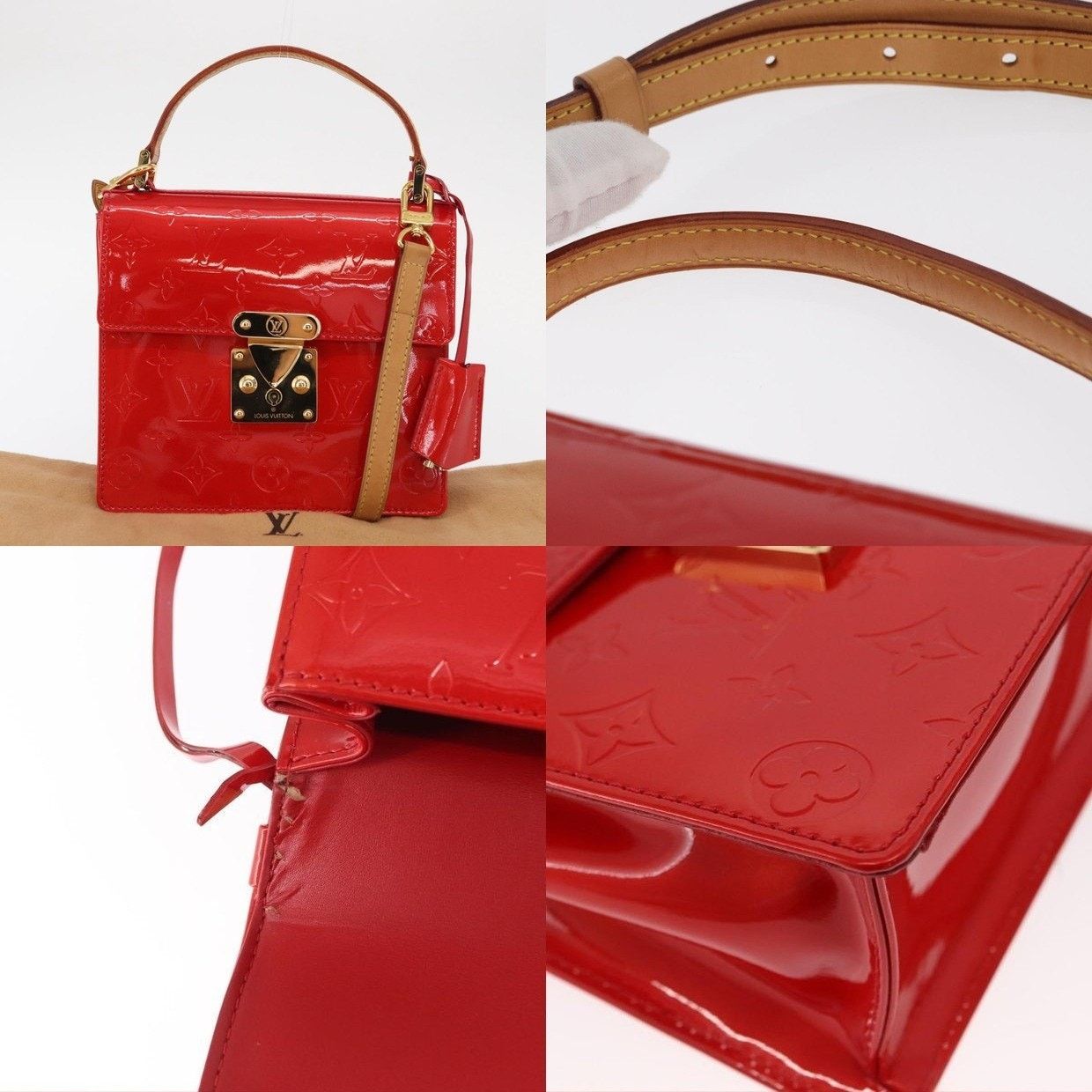 Louis Vuitton Louis Vuitton Monogram Vernis Spring Street Handbag Red Size ONE SIZE - 13 Thumbnail