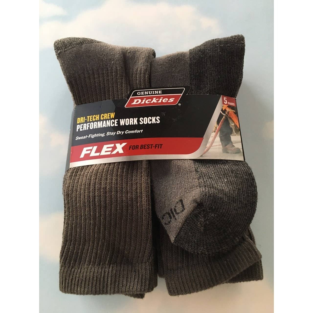 Dickies Dickies Socks 6-12 Dri-Tech Crew Performance GY 6 Pr/Pk NWT Size ONE SIZE - 1 Thumbnail