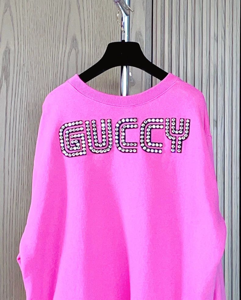 Gucci Gucci Rose pink Fadou Boston terrier rhinestone logo sweat Size S / US 4 / IT 40 - 6 Thumbnail