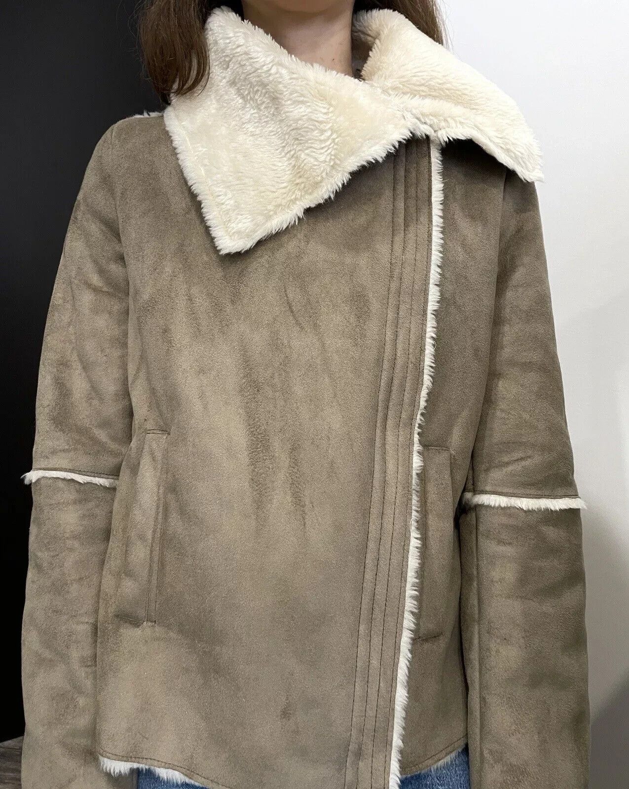 United Colors Of Benetton United Colors Of Benetton Faur Faux Shearling y2k Jacket Size M / US 6-8 / IT 42-44 - 9 Thumbnail
