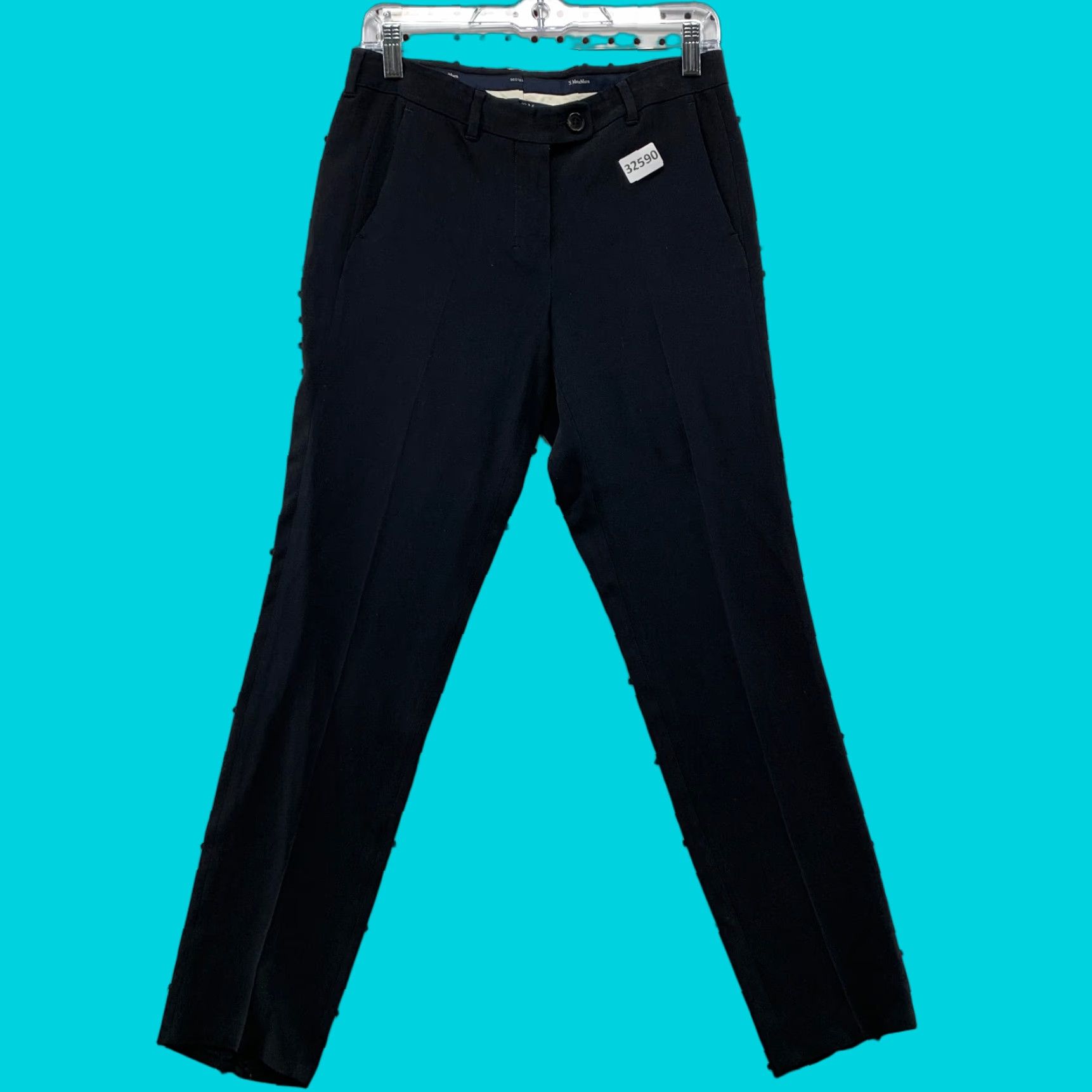 Max Mara Max Mara Dress Pants Black Womens Size 8 30x29.5 Tapered Business Pants Womens Size 30" / US 8 / IT 44 - 1 Thumbnail