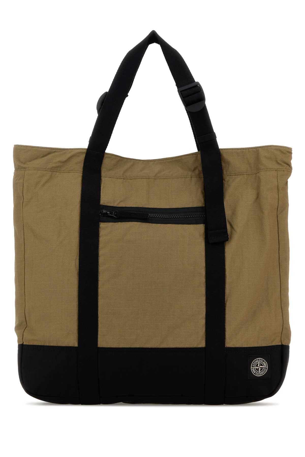 Stone Island Khaki Canvas Shopping Bag Size ONE SIZE - 1 Thumbnail
