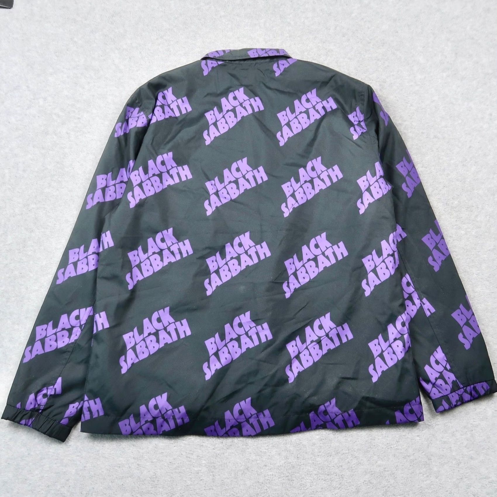 Vintage DC Shoes x Black Sabbath Coaches Jacket Mens L Black Purple NWT ADYJK03142 Size US L / EU 52-54 / 3 - 2 Thumbnail