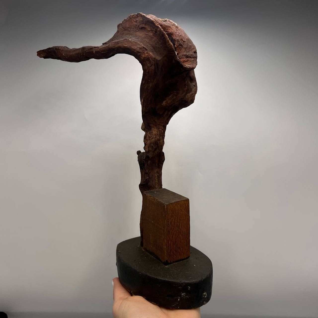 Vintage Handcrafted Vintage Decorative Figure Man Wood 11.4" Size ONE SIZE - 8 Thumbnail