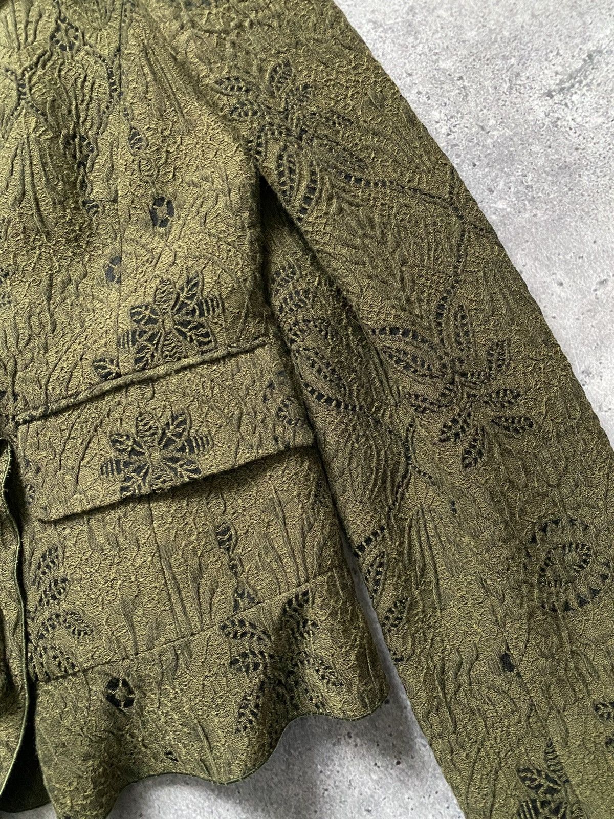 Valentino Red Valentino Jacquard Peplum Jacket Ruffle Blazer Y2K Size M / US 6-8 / IT 42-44 - 5 Thumbnail