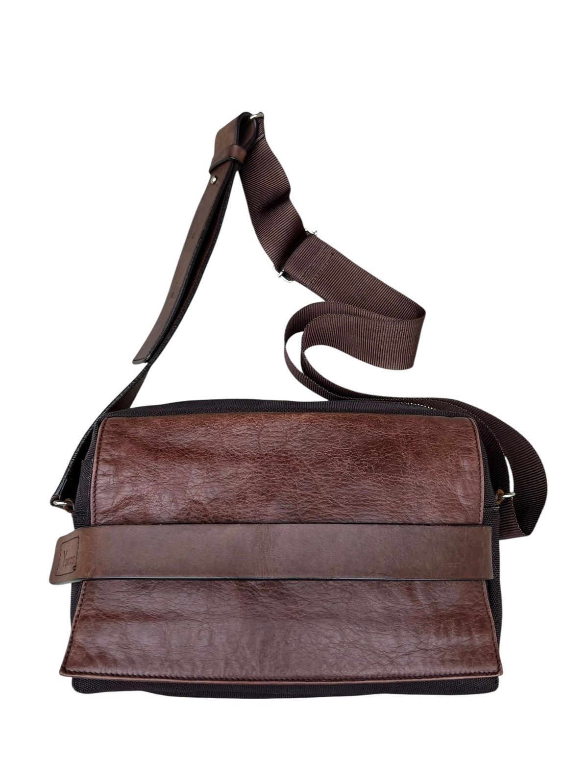 2000s Yohji Yamamoto Y’saccs Hybrid Leather Sling Bag