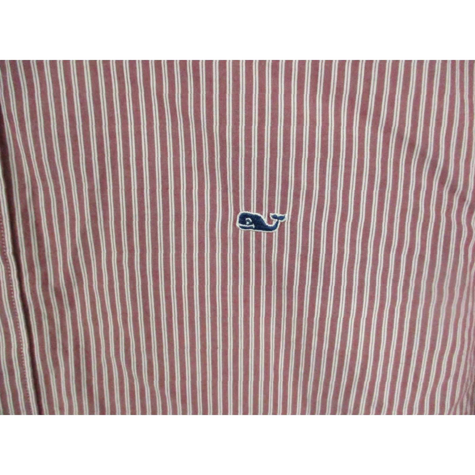Vineyard Vines VINTAGE Vineyard Vines Shirt Mens Large Red White Stripe Made In Hong Kong Long Sleeve Size US L / EU 52-54 / 3 - 2 Thumbnail
