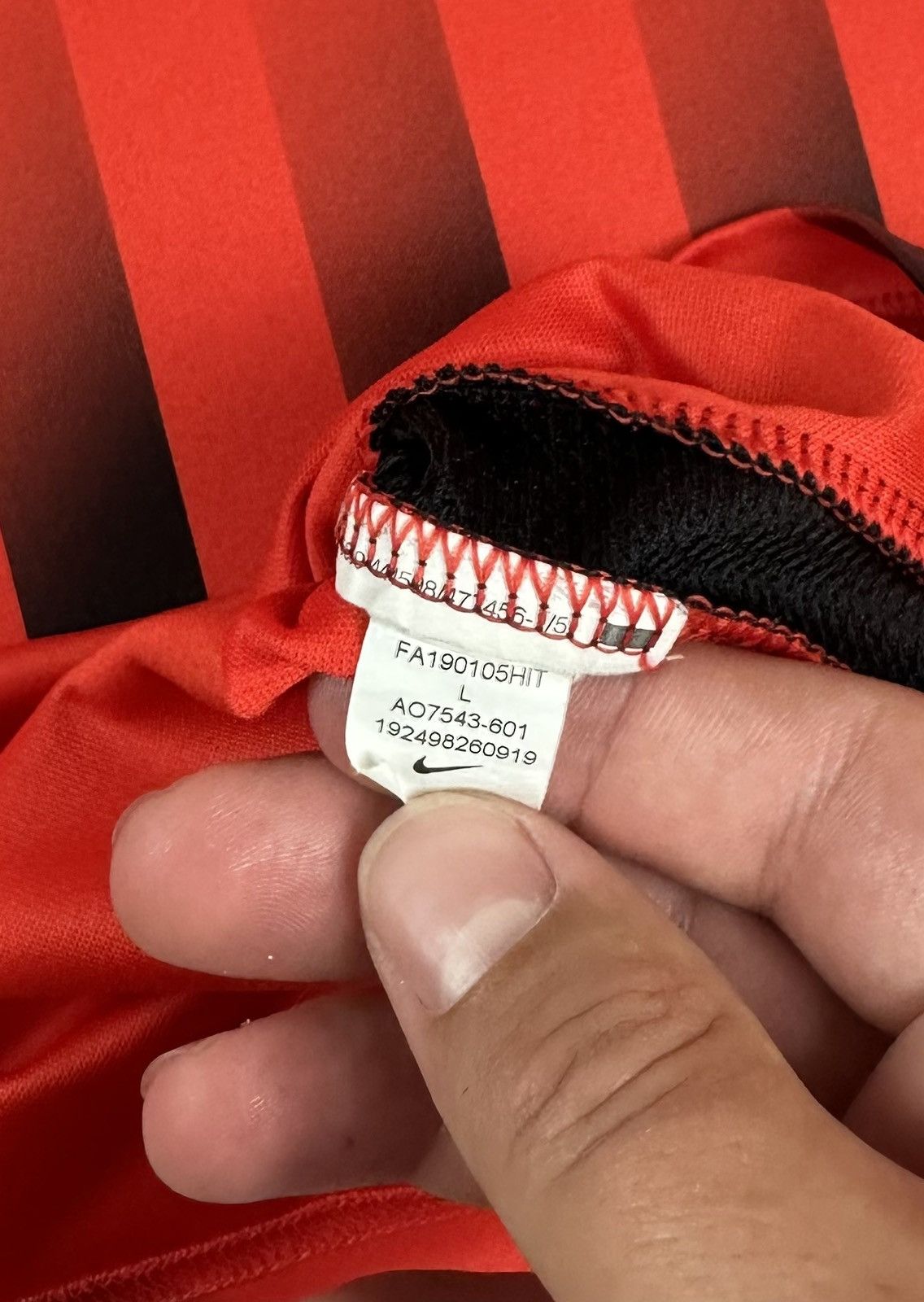 Nike Nike Atletico Madrid Pre Match 2019/20 Soccer Jersey Size US L / EU 52-54 / 3 - 12 Thumbnail