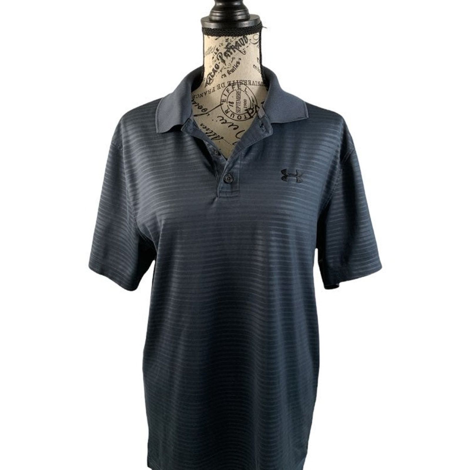 Under Armour Under Armor Men's Small Loose Polo Shirt HEATGEAR Blue Gray Size US S / EU 44-46 / 1 - 1 Thumbnail