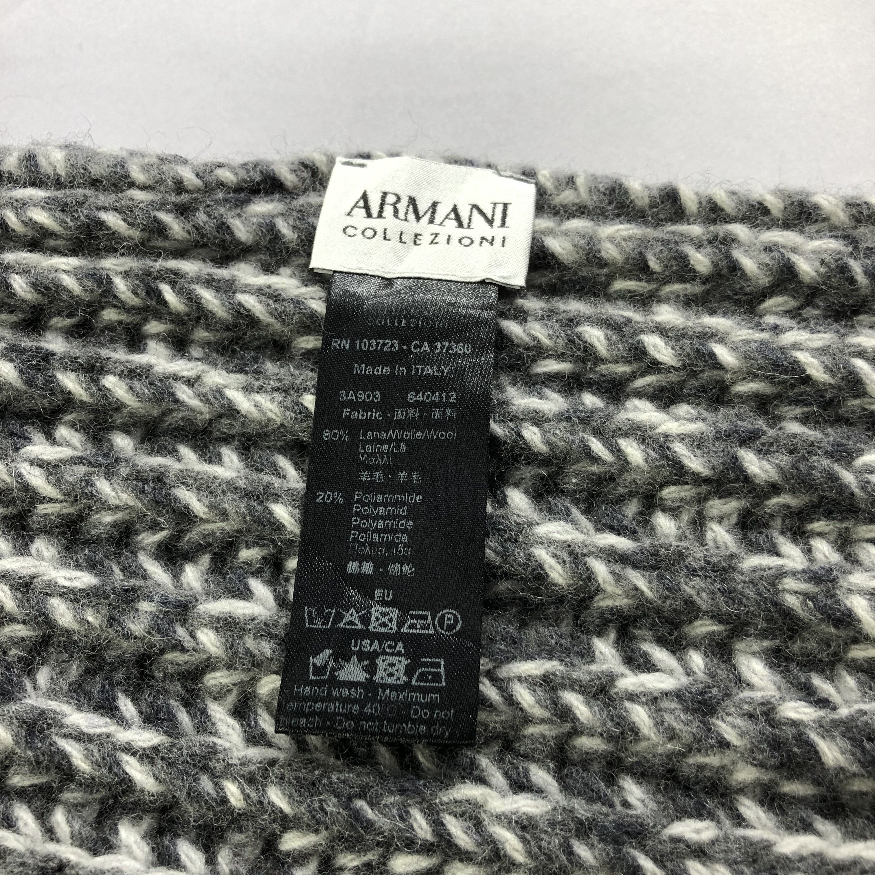 Armani Armani Knit Wool Scarf Muffler V1442 Size ONE SIZE - 5 Thumbnail