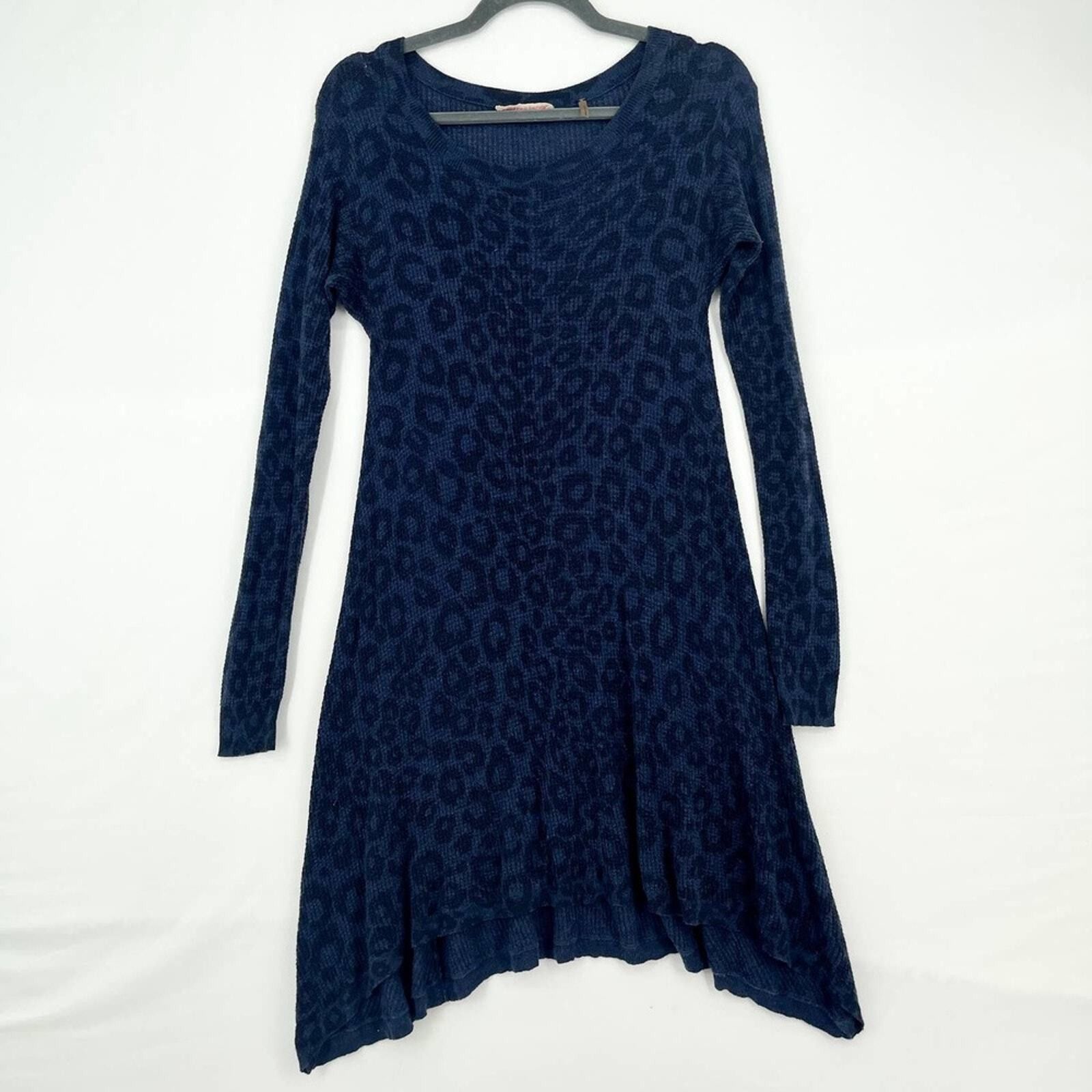 Rebecca Taylor Rebecca Taylor Waffle Knit Print Long Mini Dress Size Small Size S / US 4 / IT 40 - 1 Thumbnail