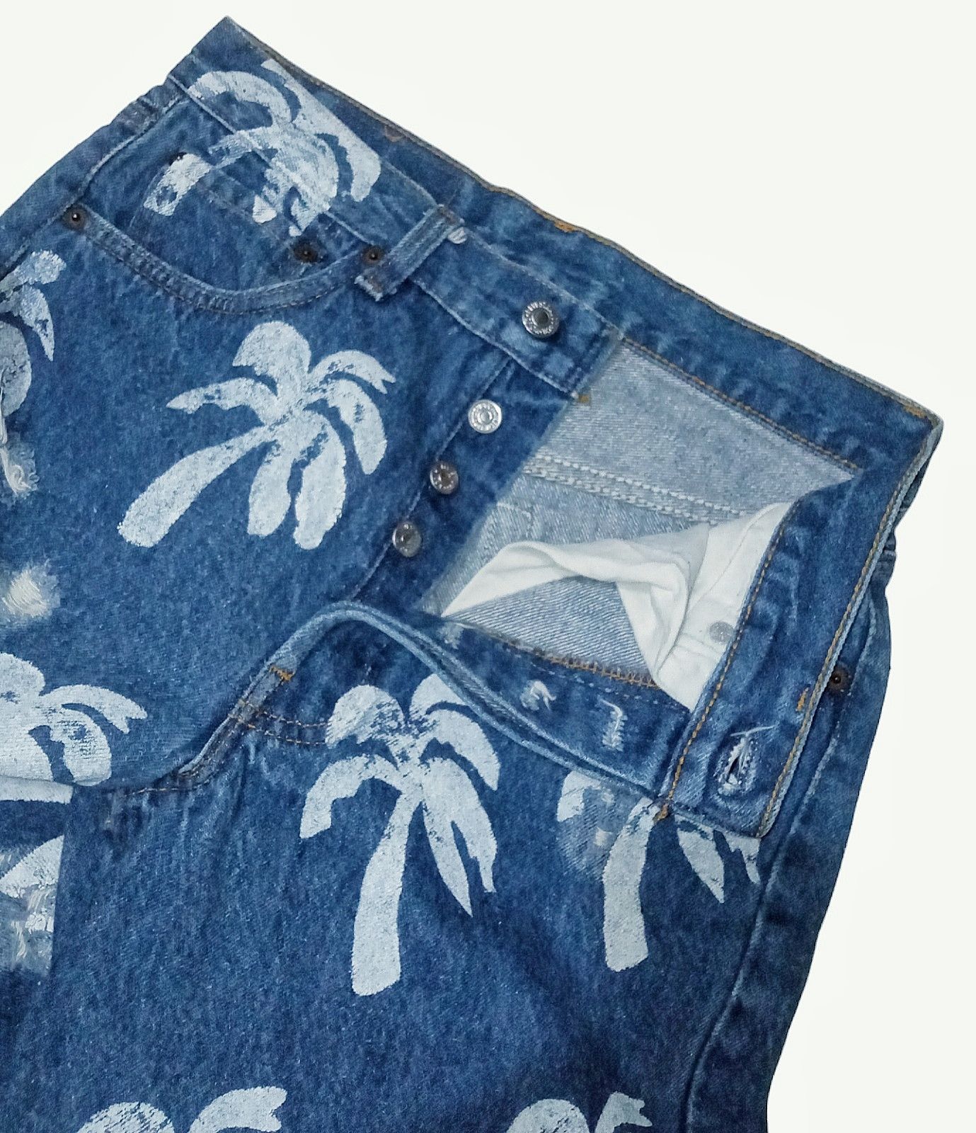 Levi's × Levi's Vintage Clothing Vintage 80s levis bombastic 💥rare design/coconut tree Size US 28 / EU 44 - 10 Thumbnail