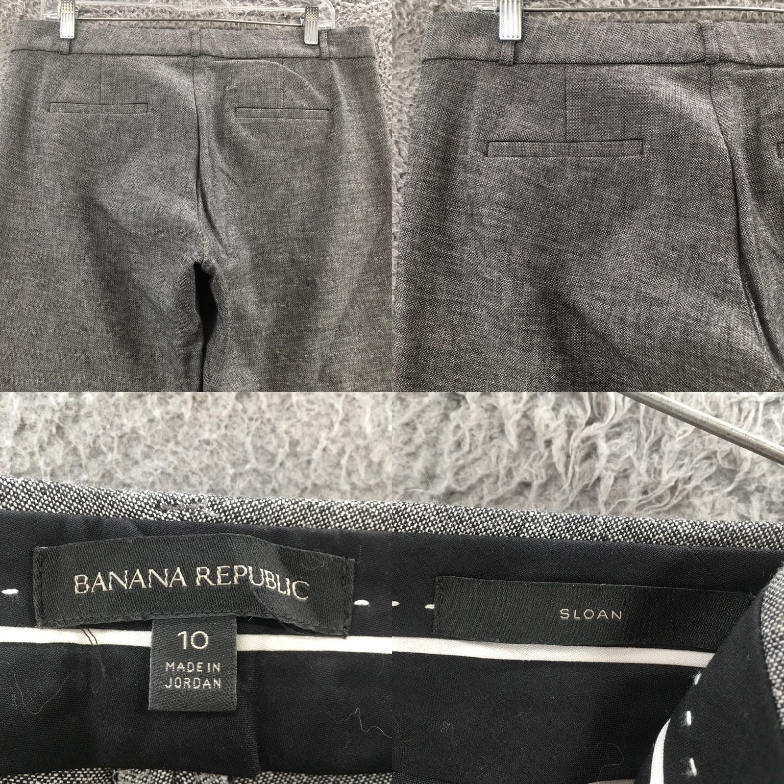 Banana Republic Banana Republic Sloan Dress Pants Womens Gray Cotton Blend Zip 10 Size 32" / US 10 / IT 46 - 9 Thumbnail