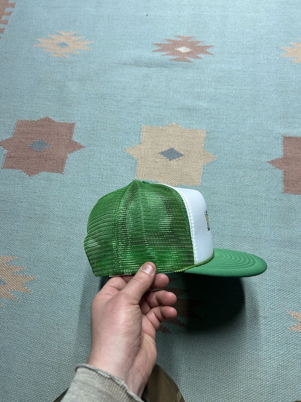 Vintage Vtg trucker hat Clawson tank Michigan oil gas green white Size ONE SIZE - 8 Thumbnail