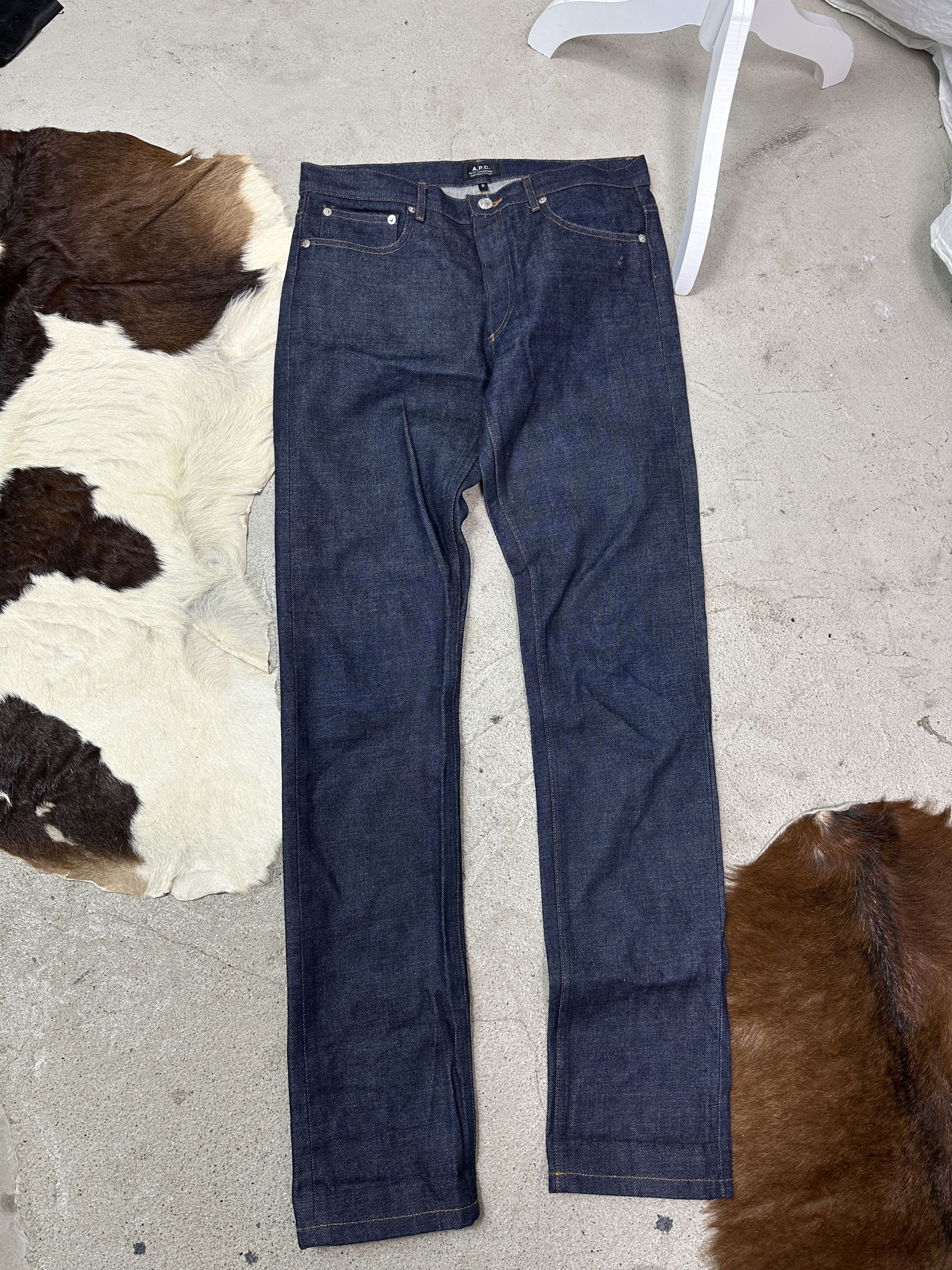 A.P.C. Vintage Denim Streetwear A.P.C. Selvegde Jeans Y2K Size 31" - 2 Thumbnail