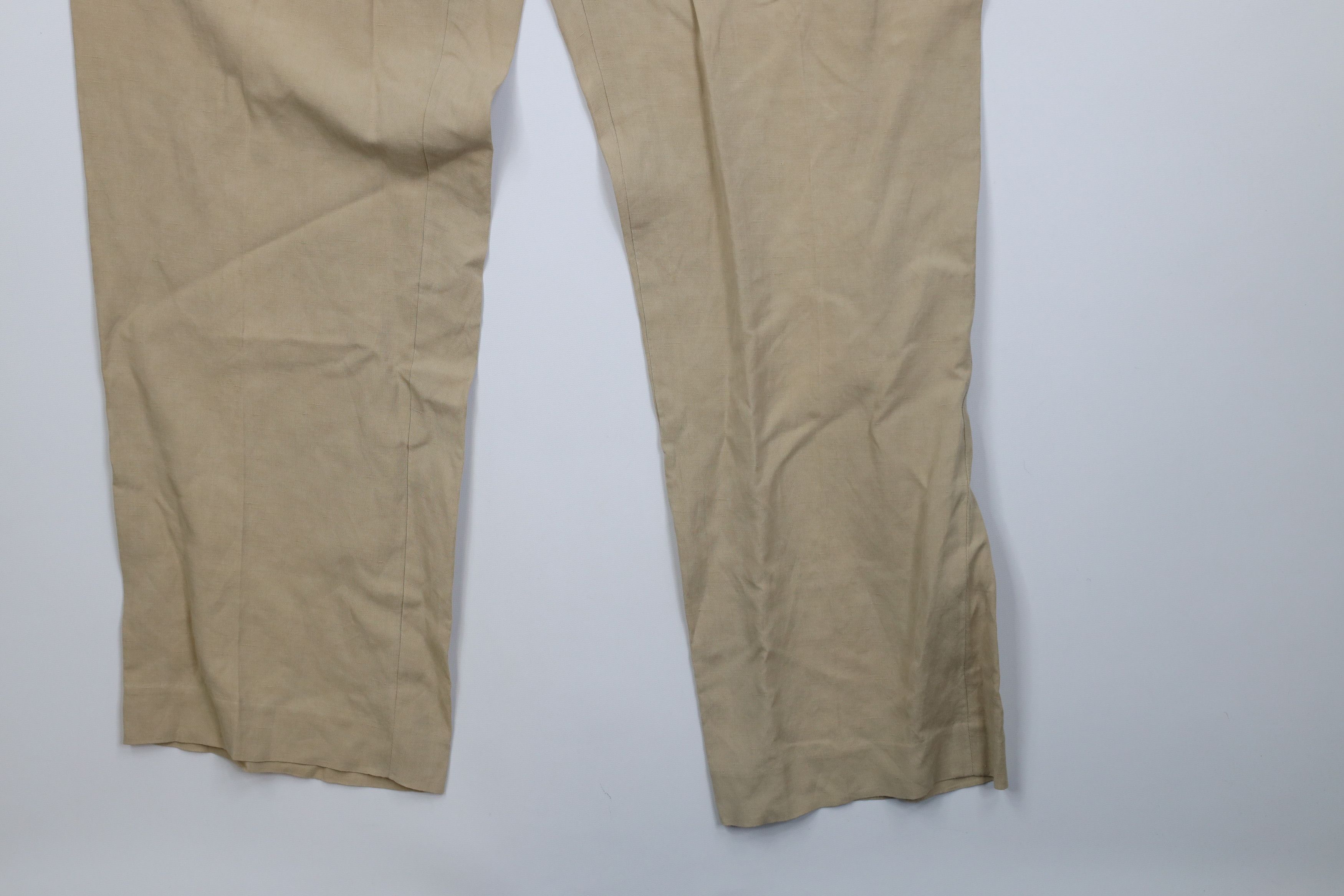 Ralph Lauren Vintage 90s Ralph Lauren Linen Wide Leg Chino Pants Beige Size US 36 / EU 52 - 5 Thumbnail