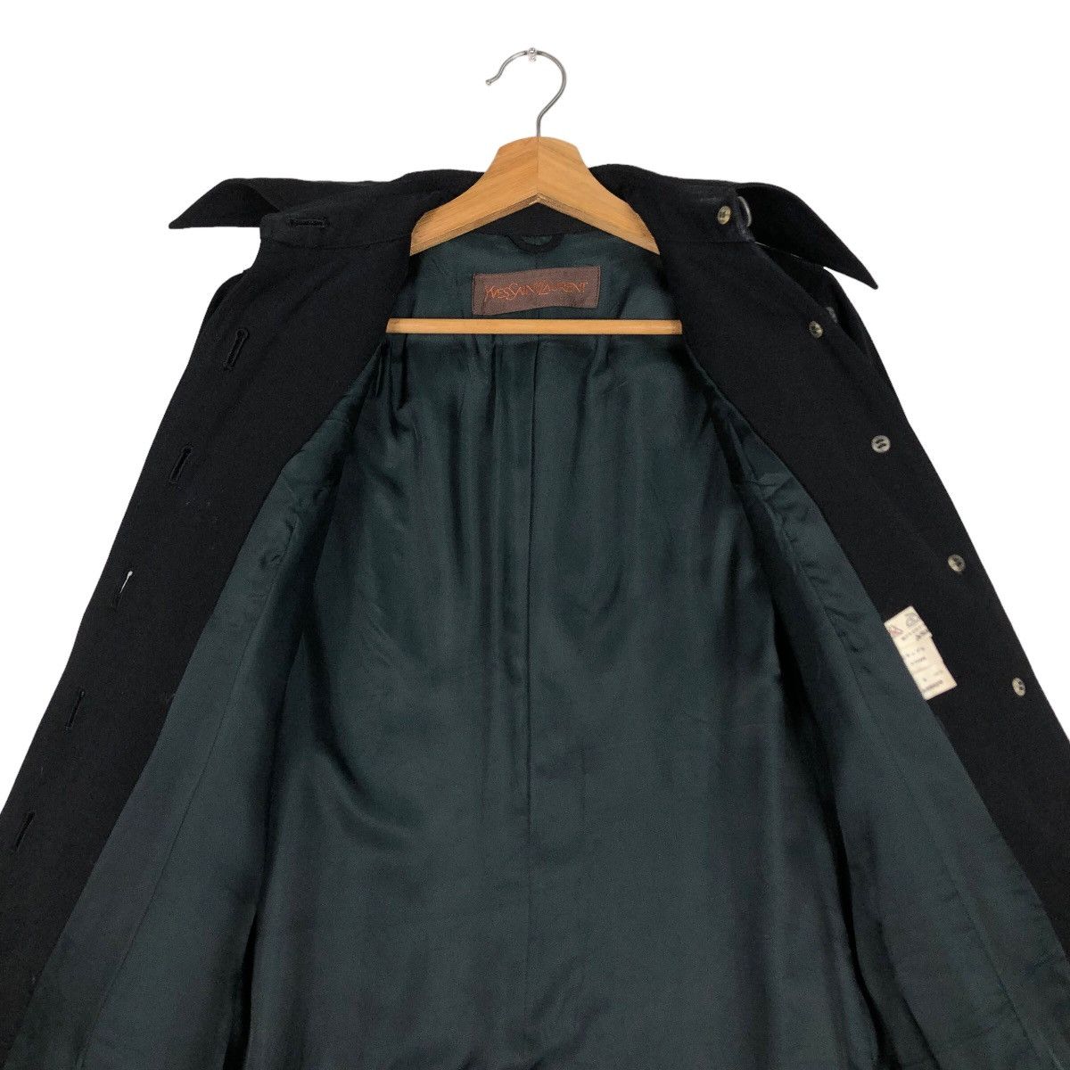 Yves Saint Laurent 🔥Vtg Long Jacket Rich Black Yves Saint Laurent Size US M / EU 48-50 / 2 - 14 Thumbnail