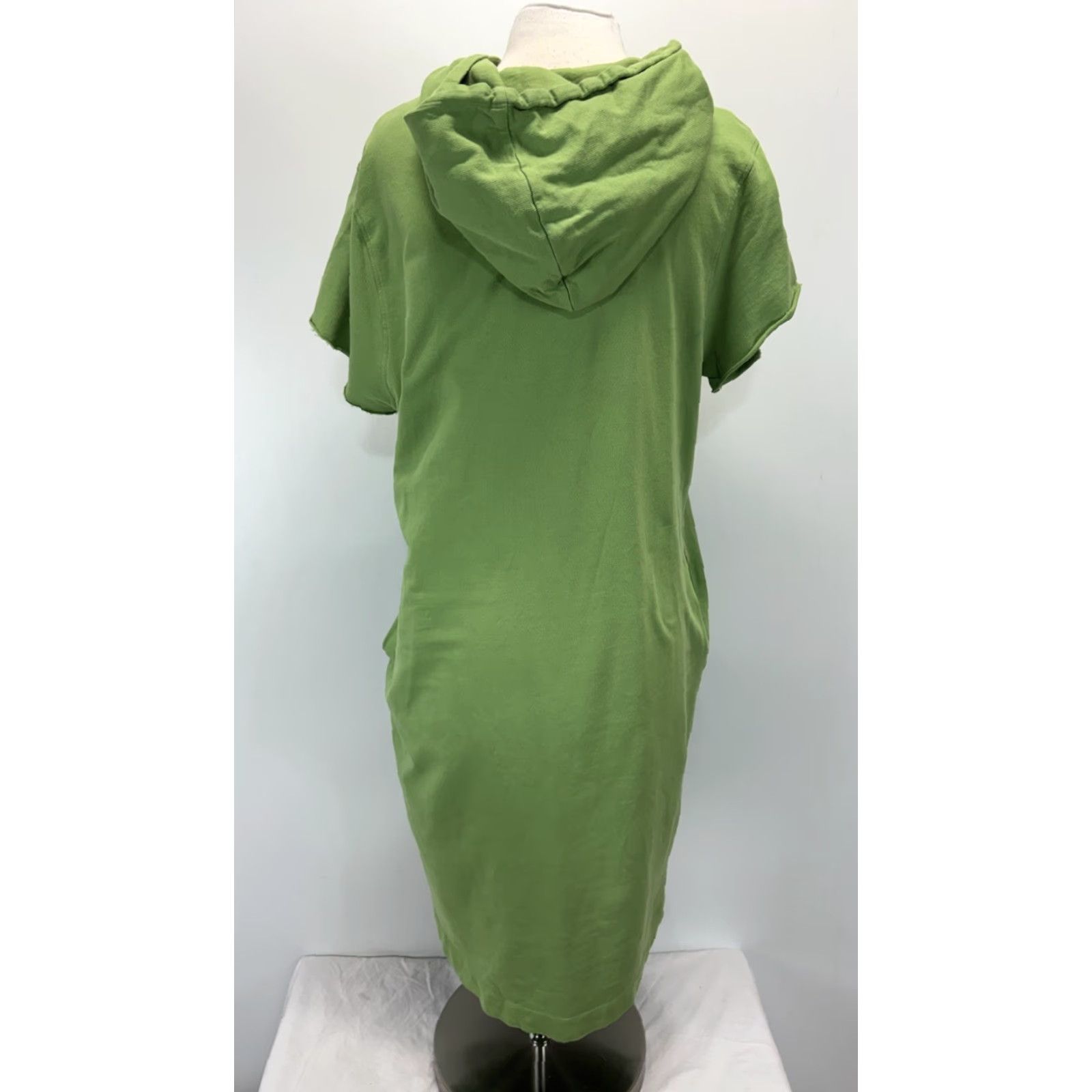 Zara ZARA Hooded Midi Dress Large Green Casual Shift Womens Size L / US 10 / IT 46 - 3 Thumbnail