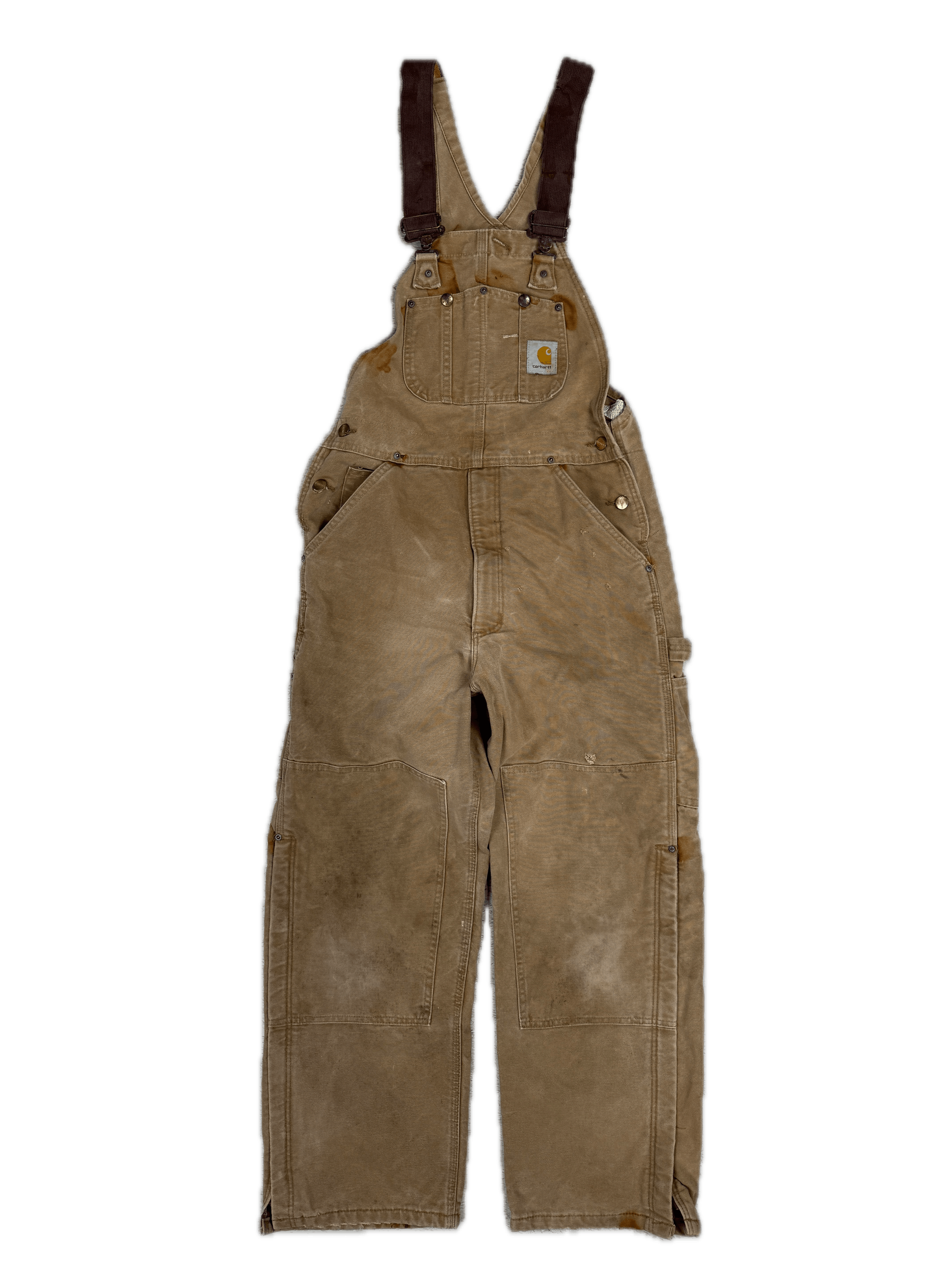 Carhartt Carhartt Vintage Overalls R02 Brown Carpenter Painted Faded Size US 32 / EU 48 - 1 Thumbnail