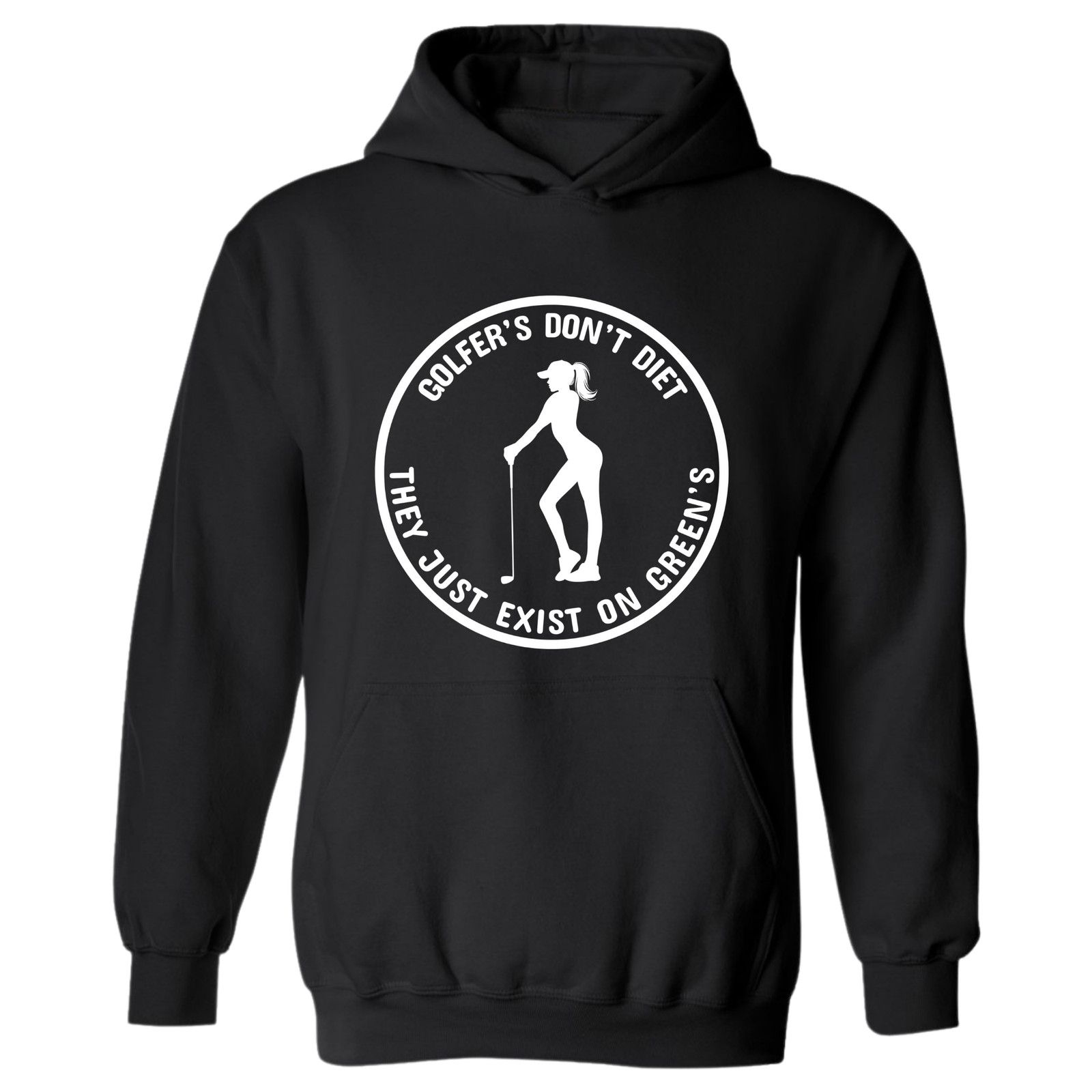 Gildan Golf Hoodie Golfers Dont Diet Funny WOMAN Golfer Sweatshirt Size US L / EU 52-54 / 3 - 1 Thumbnail