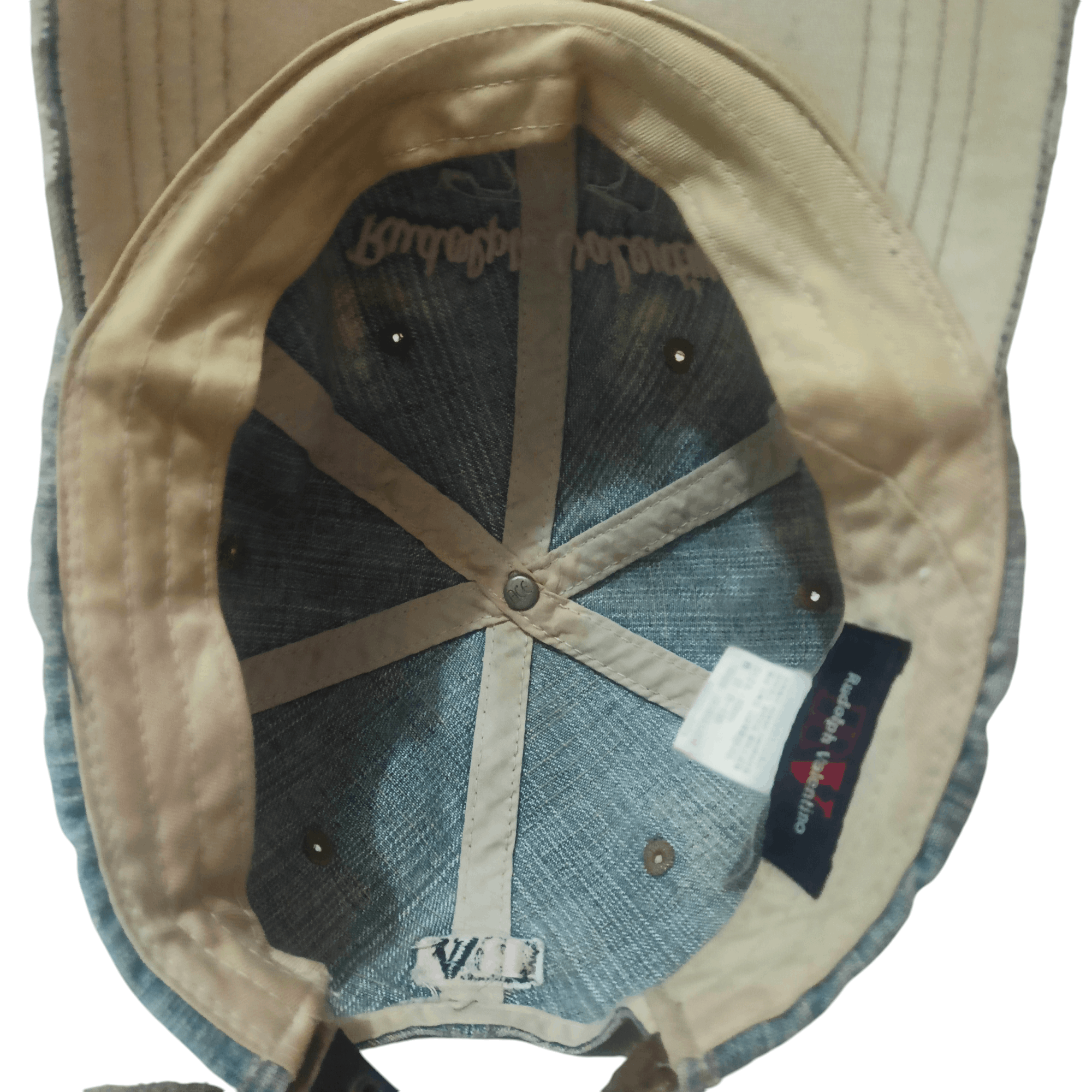 Valentino Vintage Rudolph Valentino Distressed Denim Style Cap Hat Size ONE SIZE - 10 Thumbnail