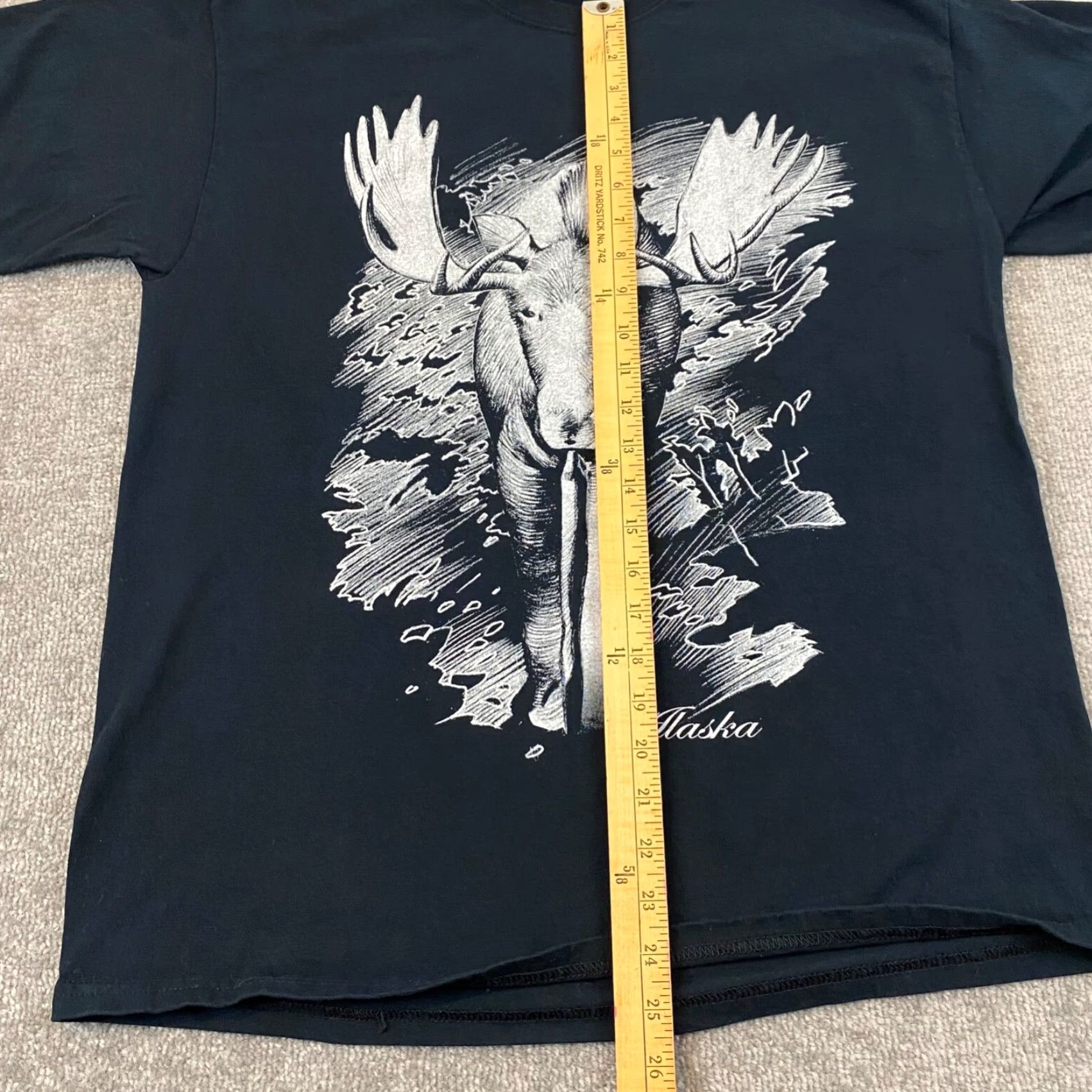 Vintage VINTAGE MV Sport Alaska Shirt Mens L Black Moose Nature Wildlife Graphic Tee S/S Size US L / EU 52-54 / 3 - 6 Thumbnail