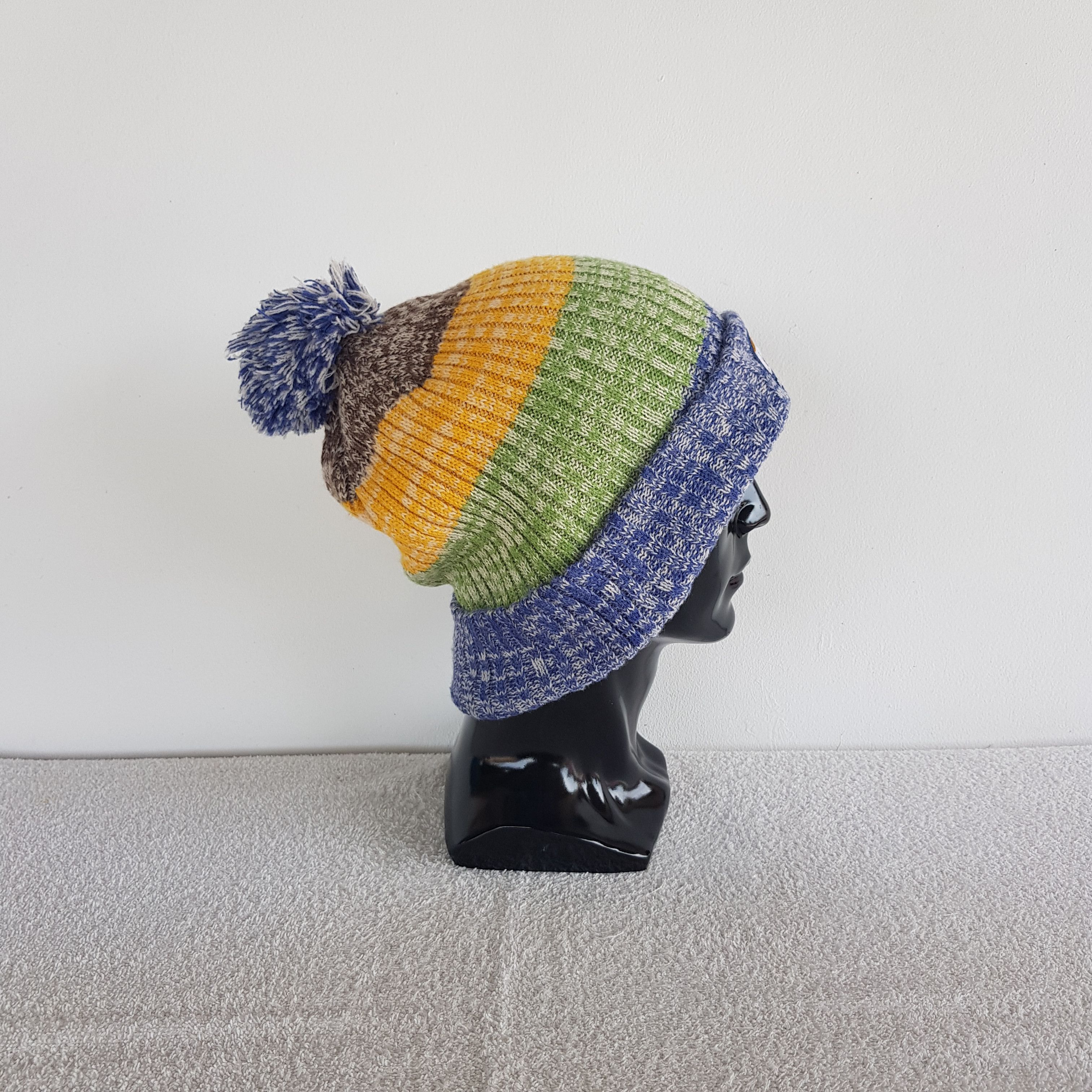 Cherokee Vintage Cherokee Varsity Beanie Knit Crochet Snow Caps Hats Size ONE SIZE - 3 Thumbnail