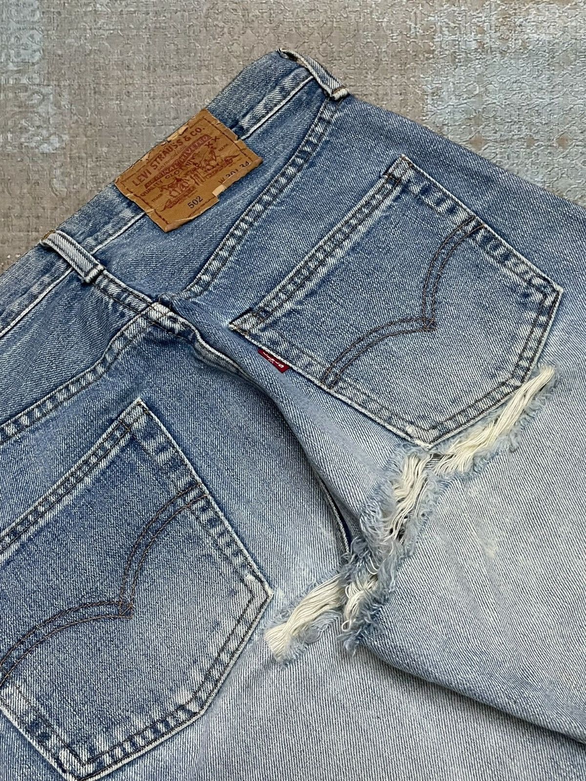 Levi's Vintage Clothing Vintage 1990s Designer Levis 502 Grunge Distressed Denim Size US 30 / EU 46 - 16 Thumbnail