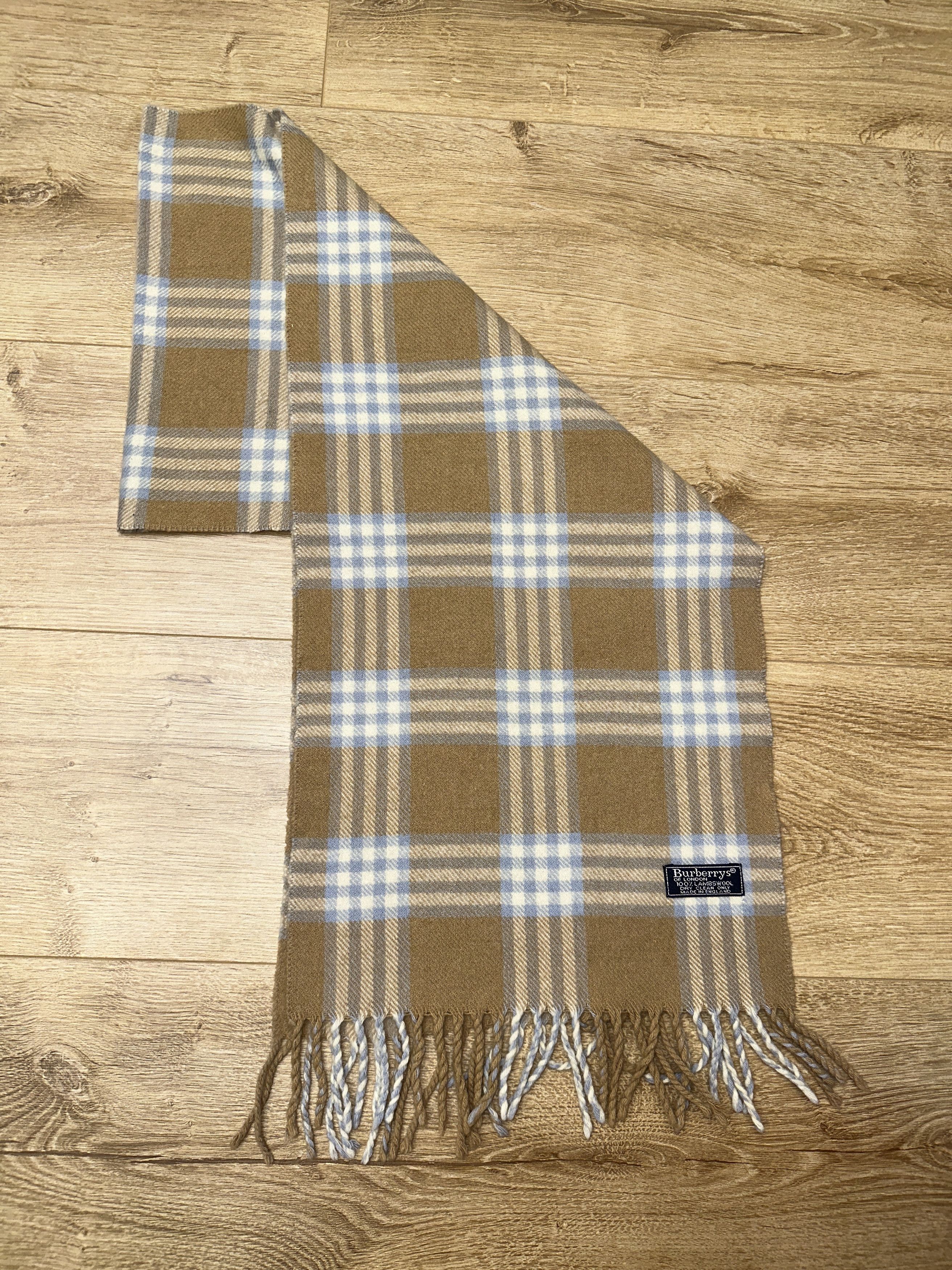 Burberry Burberrys Lambswool Check Vintage Scarf England 150x30cm Size ONE SIZE - 2 Thumbnail