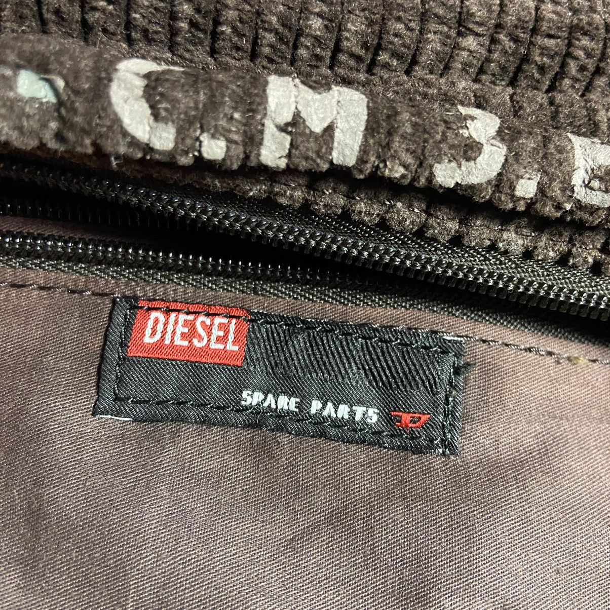 Diesel Rare Vintage Diesel “spare parts” Corduroy Wood Shoulder Bag Size ONE SIZE - 4 Thumbnail