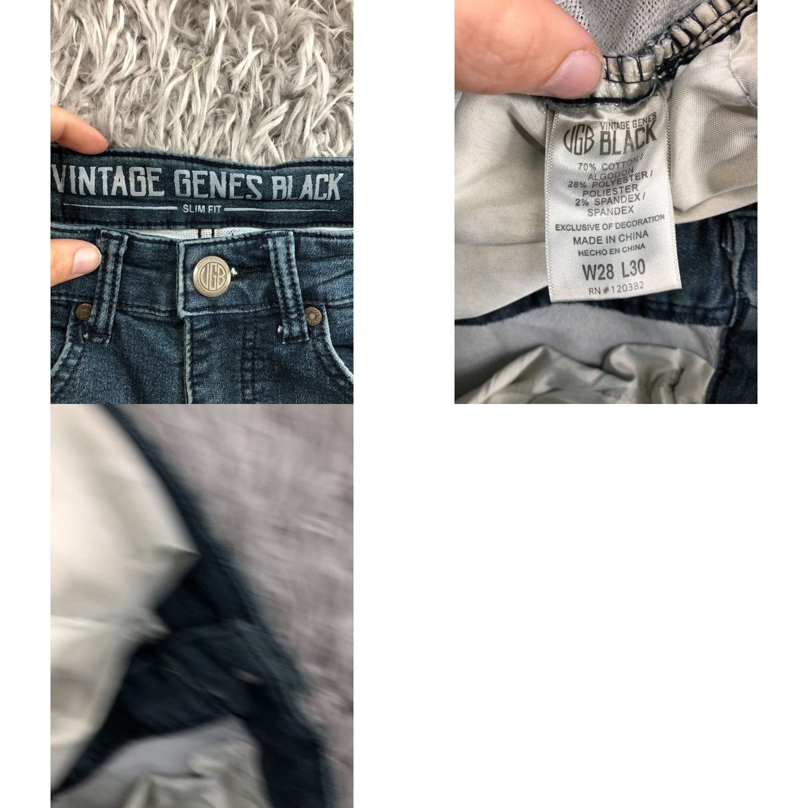 Vintage Vintage Genes Black Jeans Skinny Mens 28x30 Mid Wash Blue Size 28 Cotton Blend Denim 5-Pocket Size US 28 / EU 44 - 9 Thumbnail