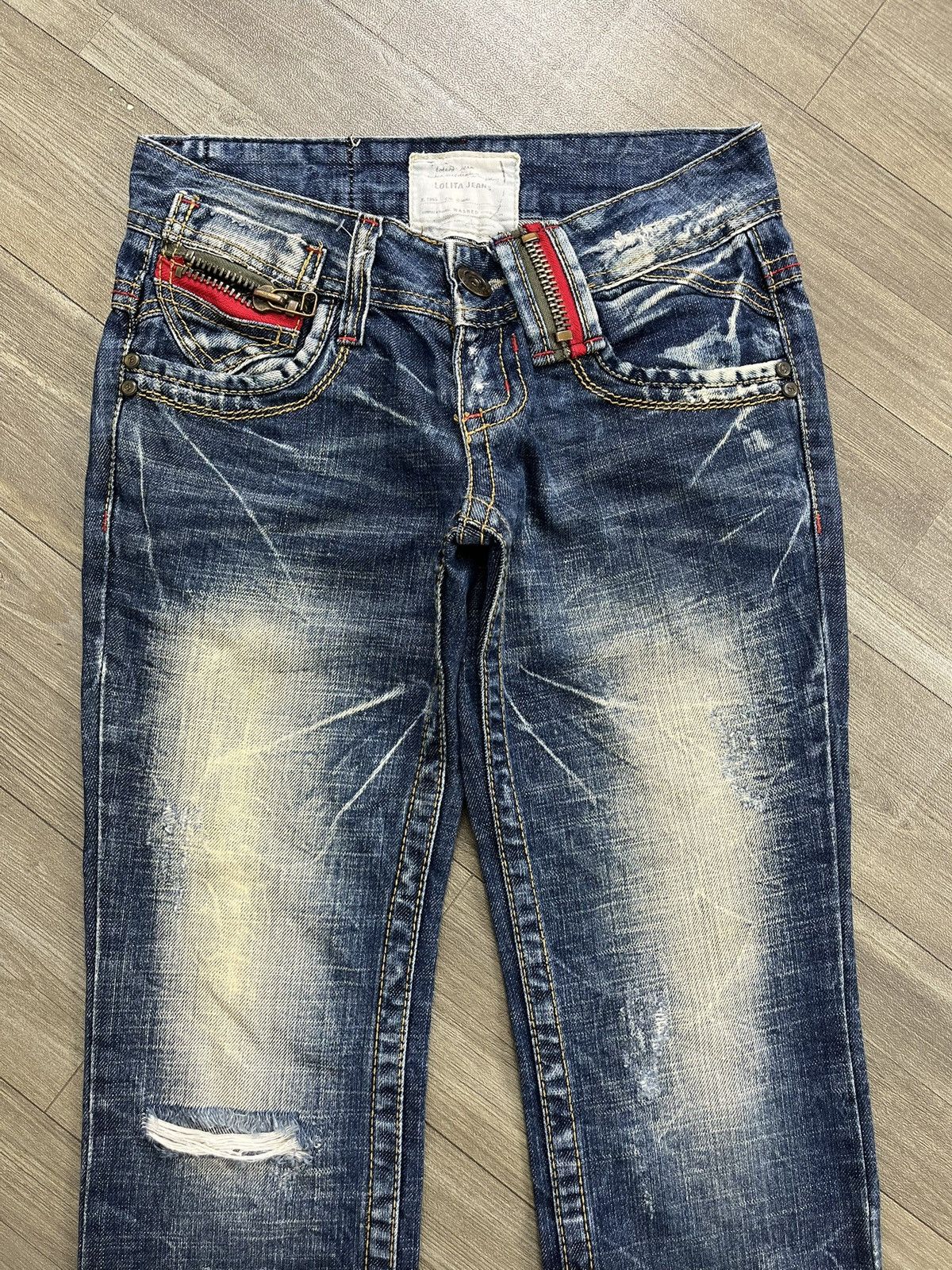 Japanese Brand Y2K Style Yoshitomo Nara Lolita Jeans Distressed 3/4 Jeans Size US 28 / EU 44 - 2 Thumbnail
