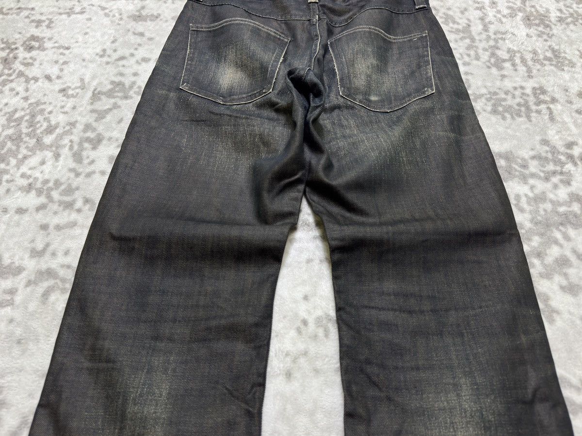 Japanese Brand Vintage Back Number Waxed Coated Clawmark Denim Jeans Size US 30 / EU 46 - 13 Thumbnail