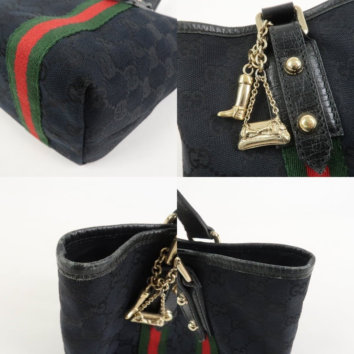 Gucci Gucci Sherry GG Canvas Tote Black Size ONE SIZE - 6 Thumbnail