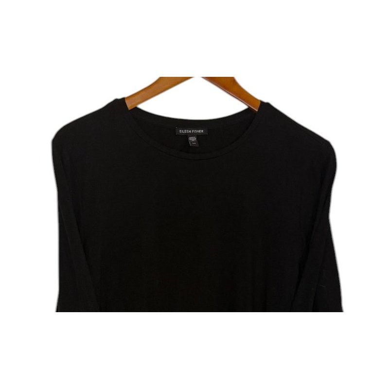 Eileen Fisher Eileen Fisher Top Women Large Black Tencel Lyocell Tunic Size L / US 10 / IT 46 - 2 Thumbnail
