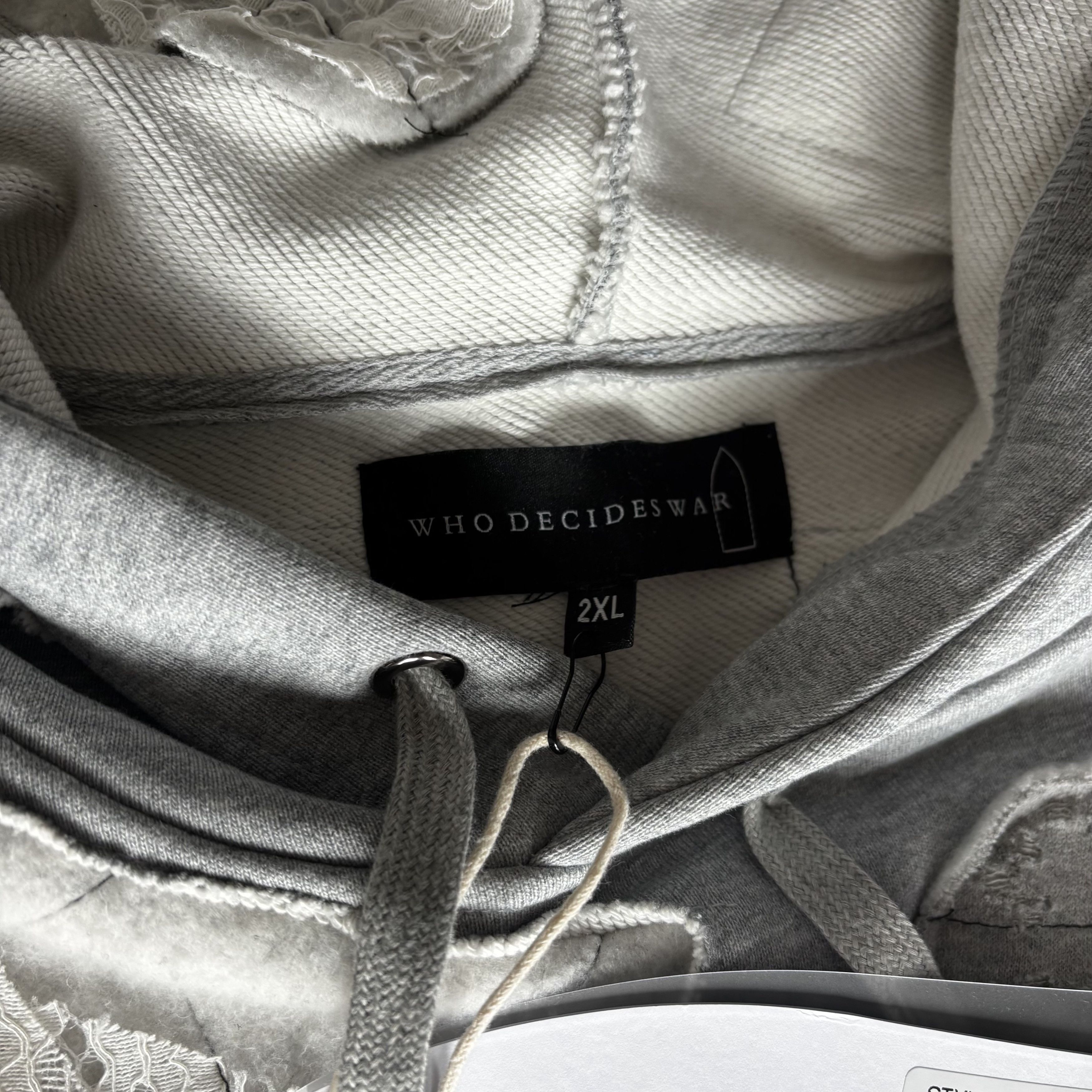 Who Decides War WHO DECIDES WAR ATOM PULLOVER HOODIE VINTAGE GREY SZ XXL Size US XXL / EU 58 / 5 - 7 Thumbnail