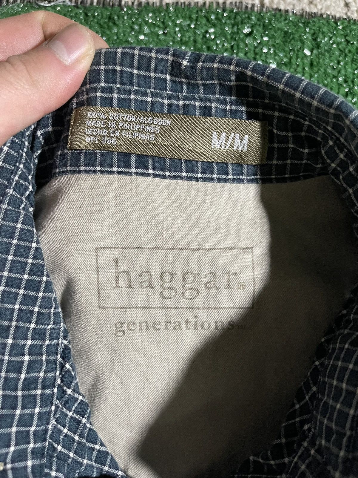 Haggar Green Pocket Button Up Shirt Size US M / EU 48-50 / 2 - 2 Thumbnail