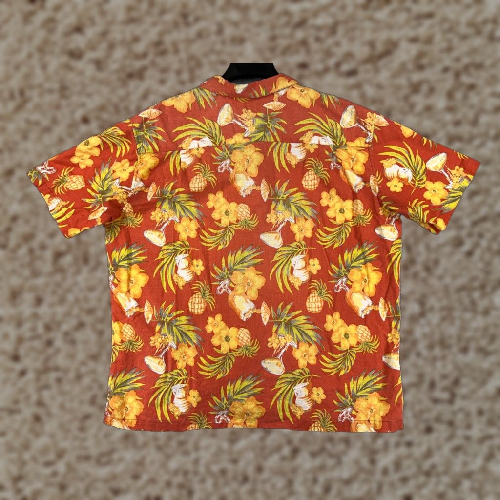 High Sierra High Sierra Shirt Mens Extra Large Red Yellow Floral Cocktail Pineapple Linen Size US XL / EU 56 / 4 - 1 Thumbnail