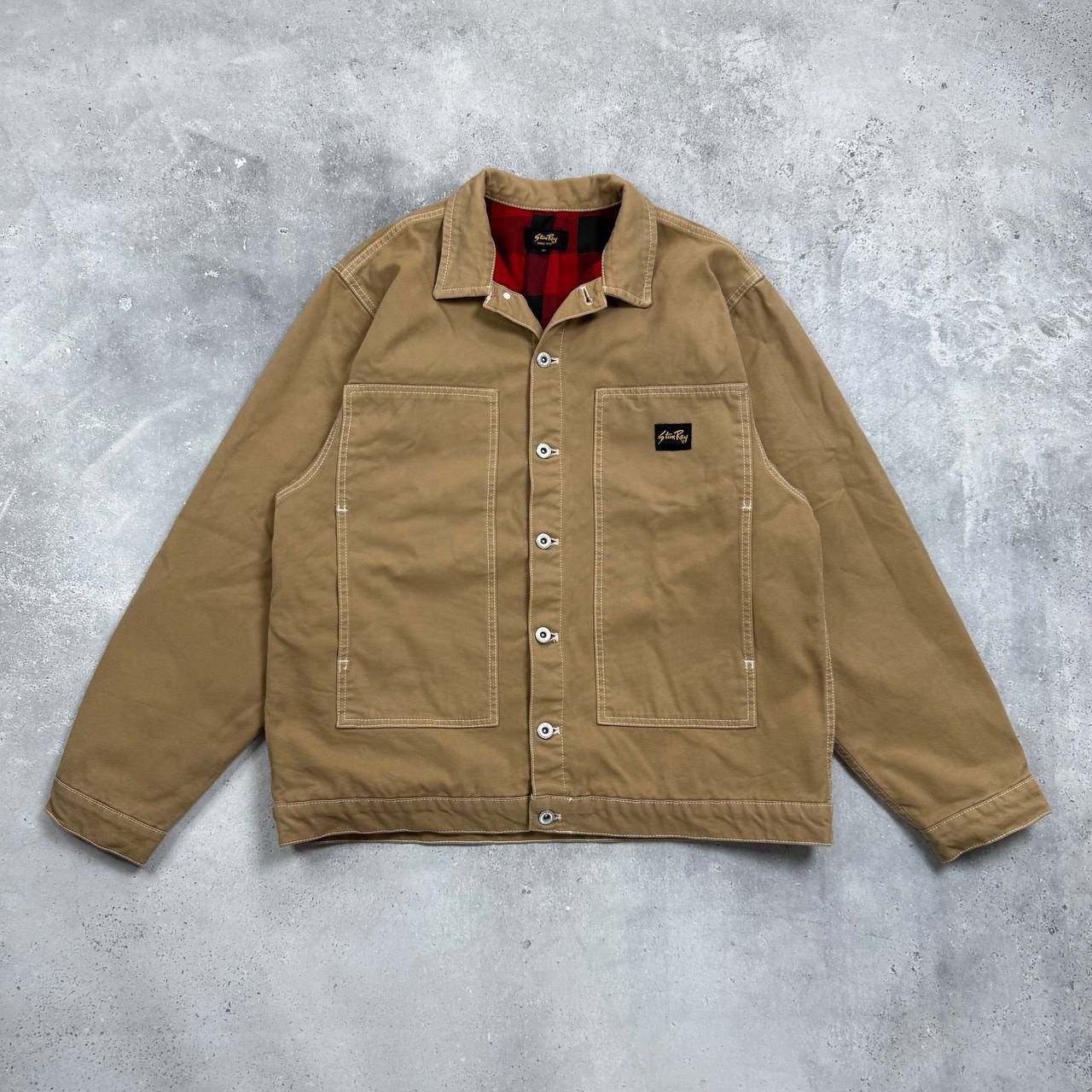 Stan Ray Stan Ray Duck Canvas Winter Box Work Jacket Khaki Beige XL Size US XL / EU 56 / 4 - 1 Thumbnail