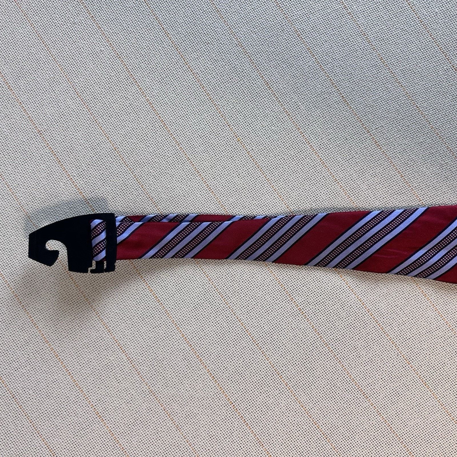 Ike Behar Ike Behar for Neiman Marcus Red White Blue Necktie Tie Silk Size ONE SIZE - 3 Thumbnail