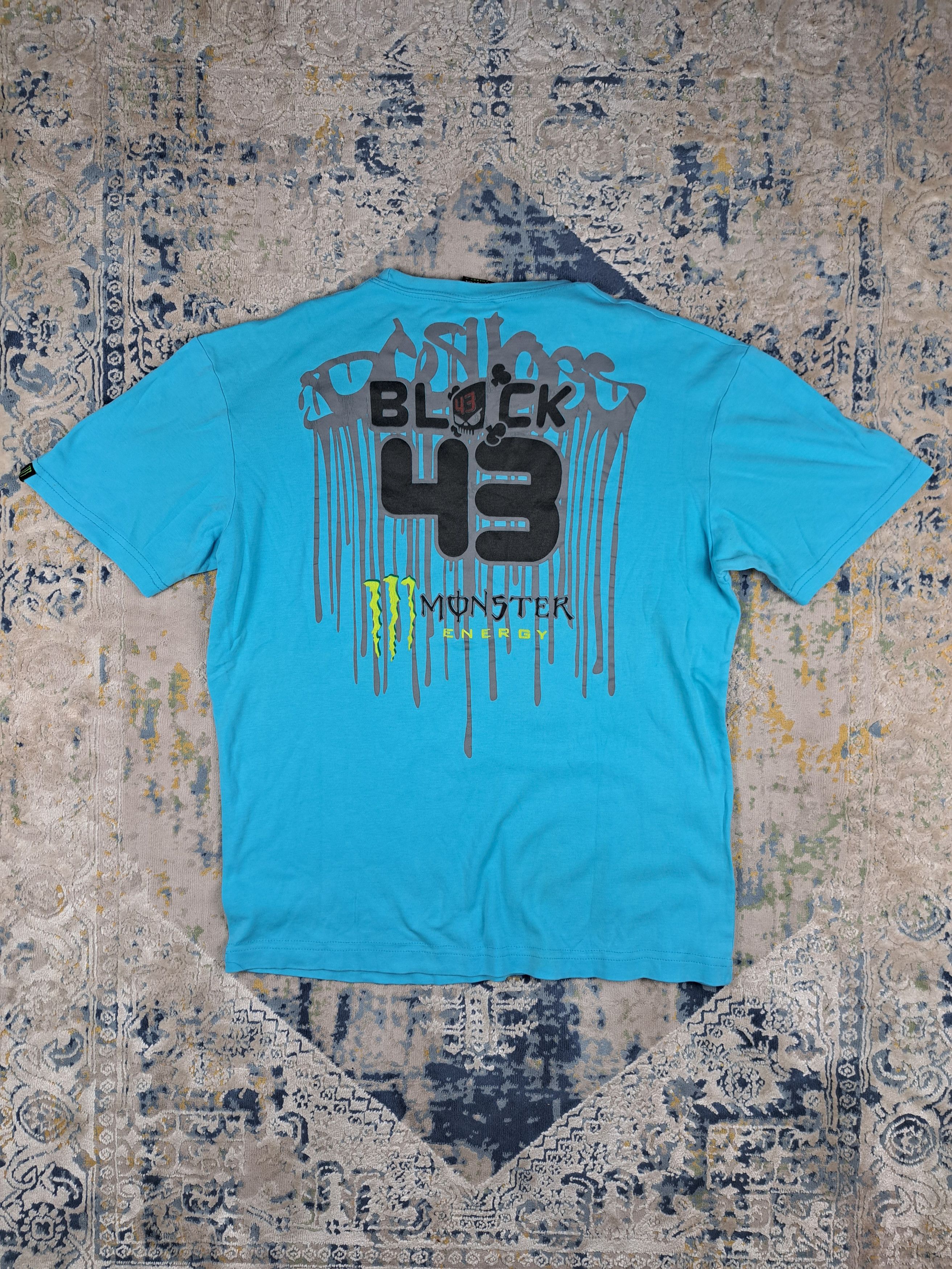 Vintage Monster Energy Drink Block 43 Racing Tee Motocross y2k Size US XL / EU 56 / 4 - 4 Thumbnail