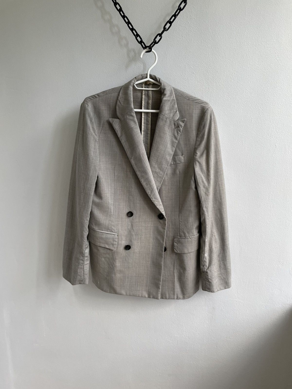 Our Legacy OUR LEGACY Blazer 100% Virgin Wool Beige Tweed Size 46S - 4 Thumbnail