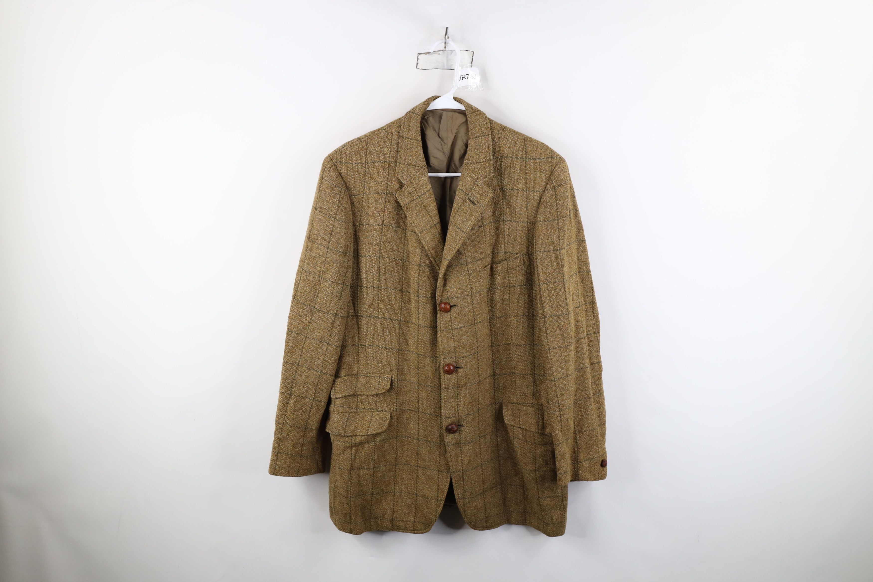 Vintage Vintage 70s Streetwear Suit Coat Blazer Jacket Beige Plaid Size US XL / EU 56 / 4 - 1 Thumbnail