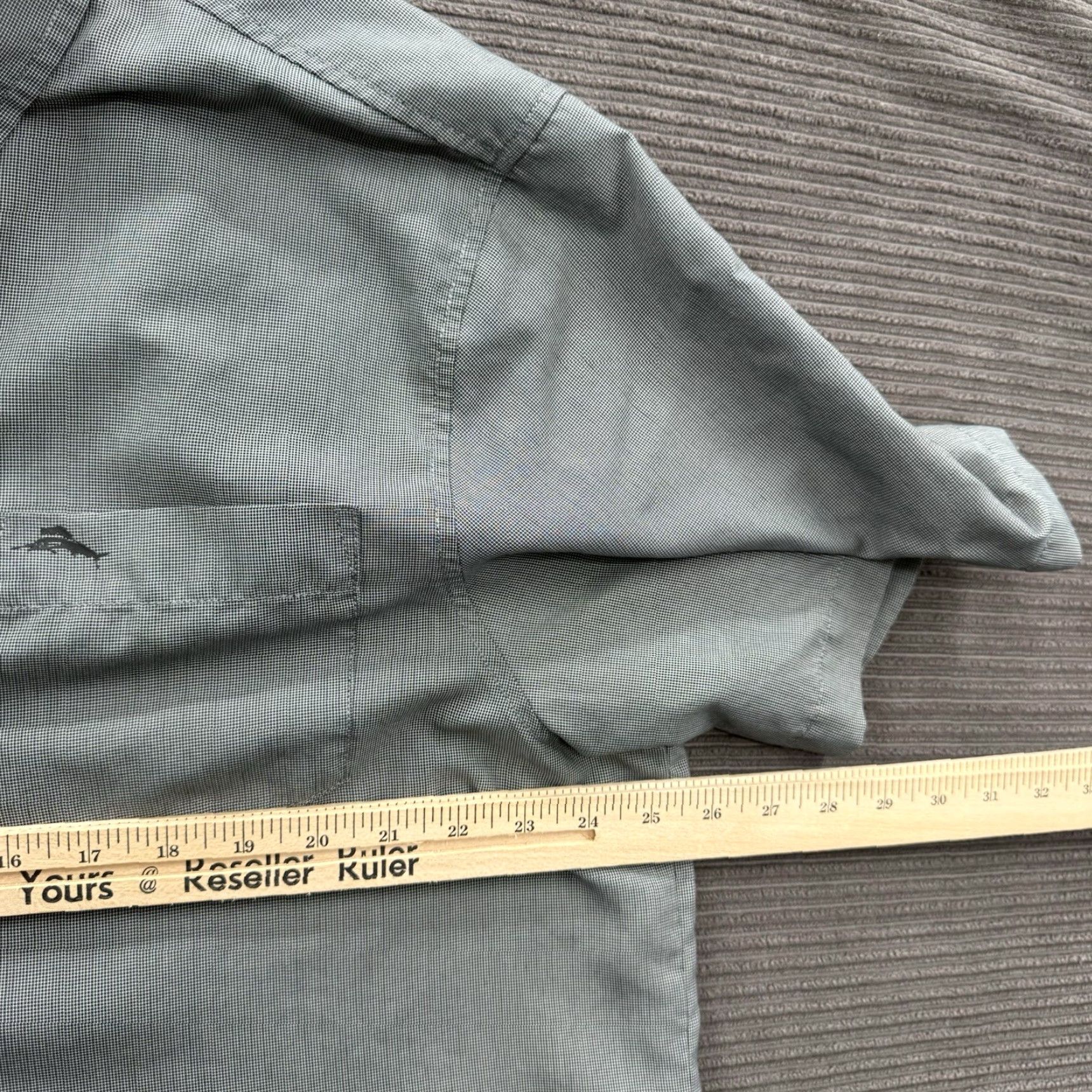 Tommy Bahama Tommy Bahama The Coconut Point Shirt Men XL Gray Tercel Short Sleeve Button Up Size US XL / EU 56 / 4 - 5 Thumbnail