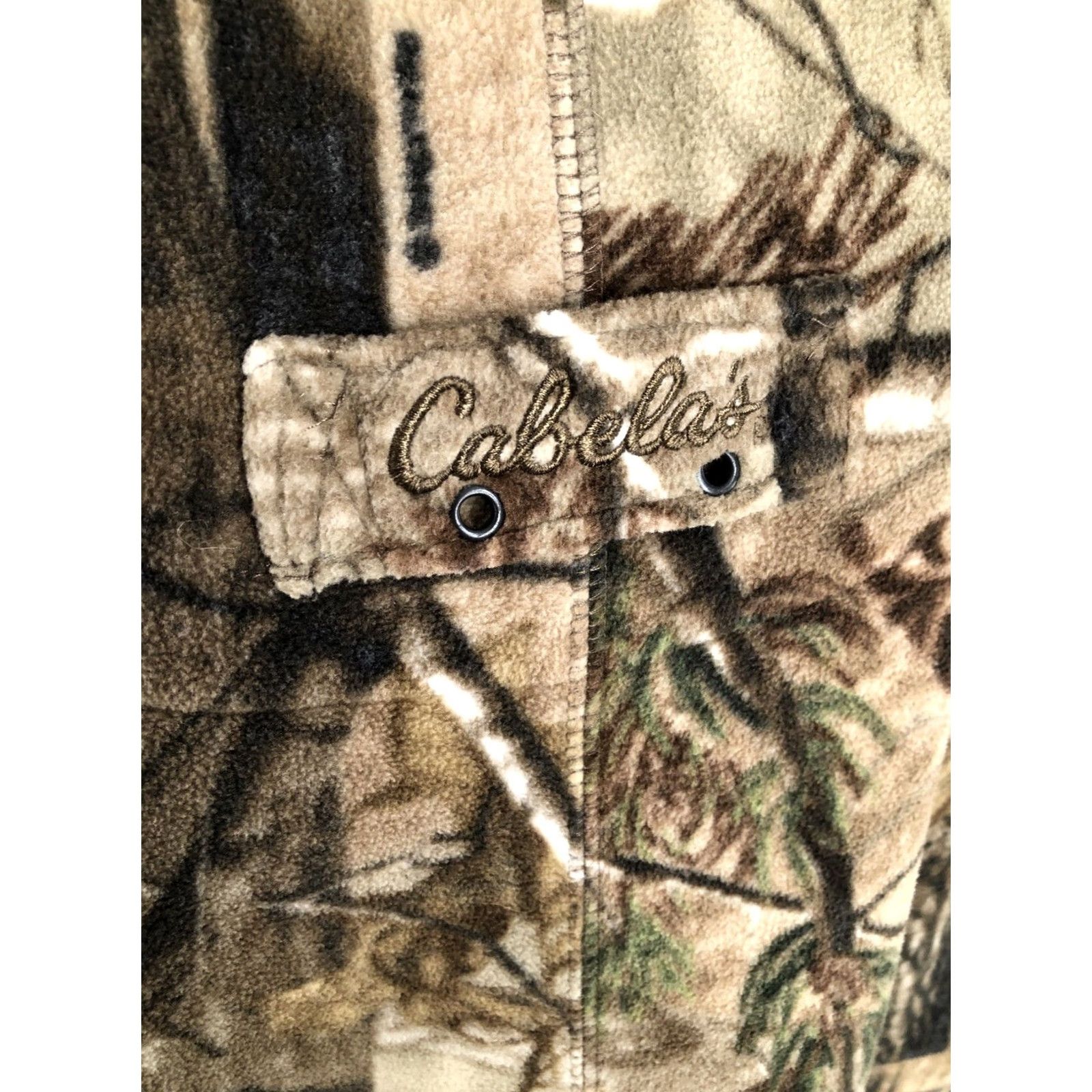 Vintage Cabela's Heavy Duty Pullover Camouflage Hunting 2XL Fleece Jacket Men XL? (Correction: 2XL) Size US XXL / EU 58 / 5 - 6 Thumbnail