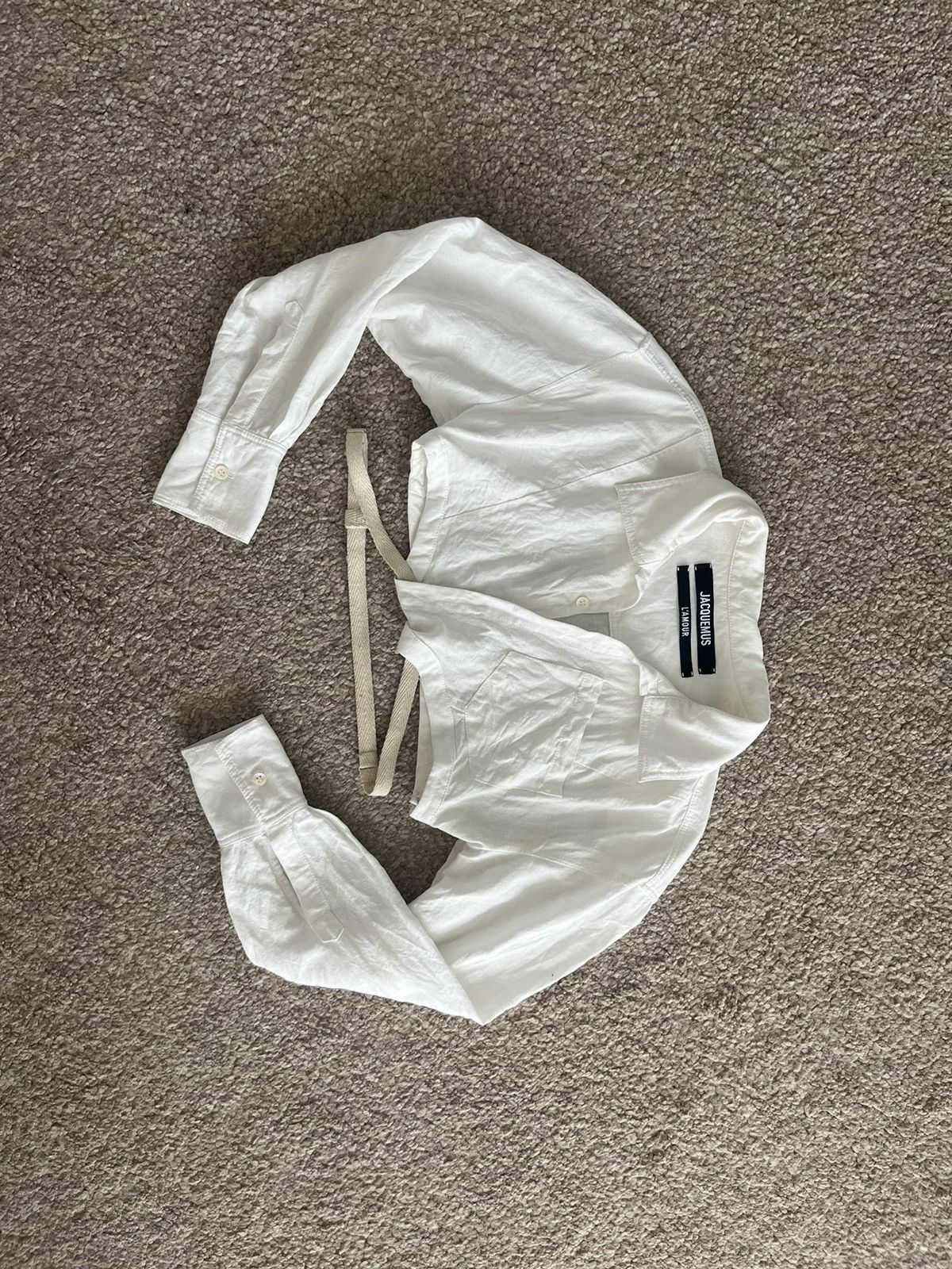 Jacquemus Jacquemus cropped linen, twisted blouse Size XS / US 0-2 / IT 36-38 - 2 Thumbnail
