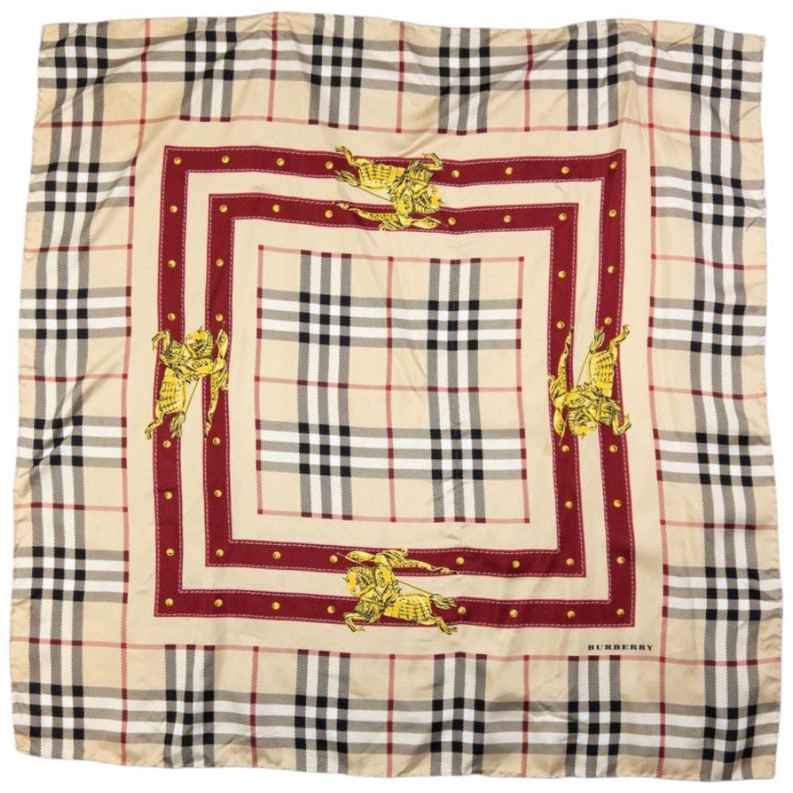 Burberry Vintage Burberry Nova Check Silk Scarf Size ONE SIZE - 1 Thumbnail