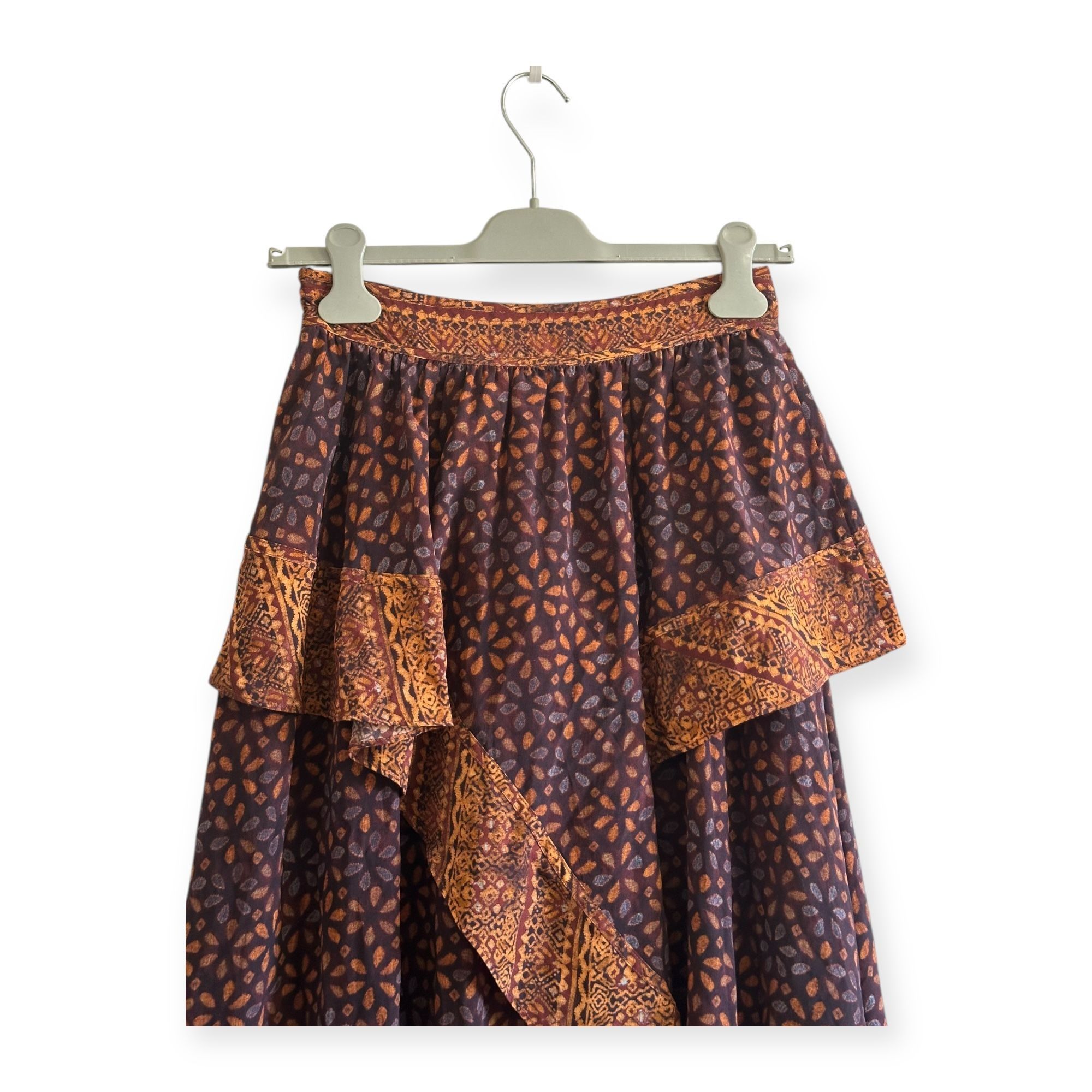 Ulla Johnson Ulla Johnson Silk Omila Skirt in Agate, Size 2, Brown burgu Size 26" / US 2 / IT 38 - 13 Thumbnail