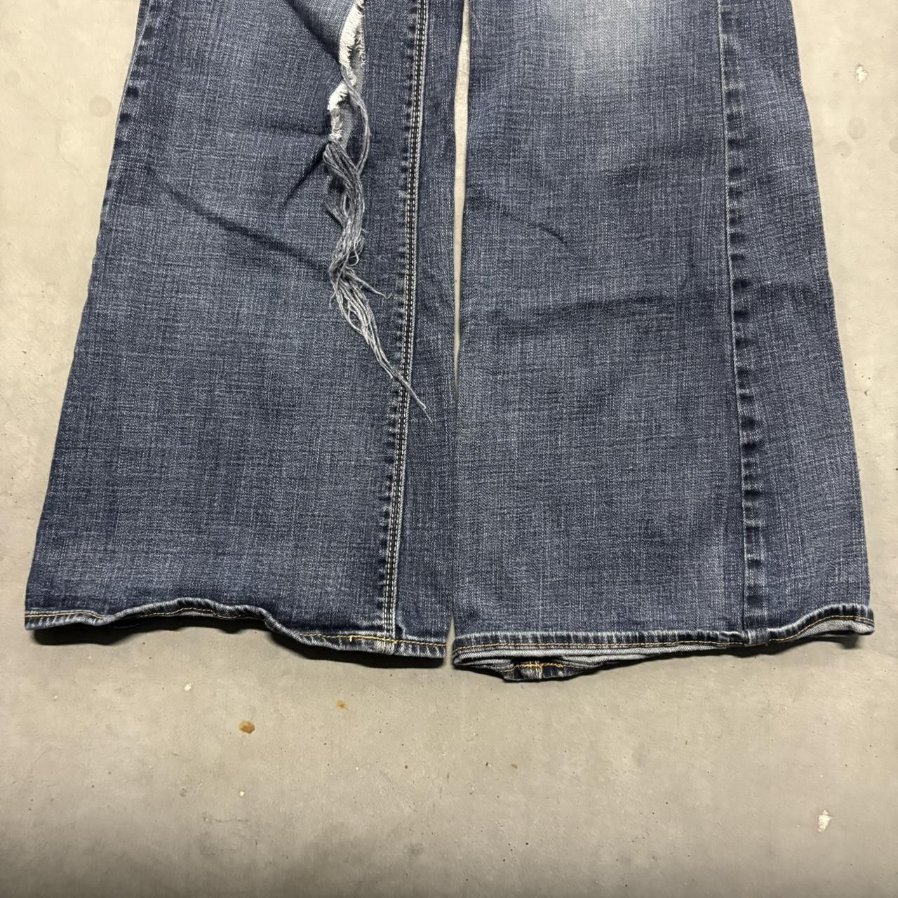 If Six Was Nine × Japanese Brand × Vintage Ifsixwasnine x Y2K/2000s Flared Ripped jeans Size US 32 / EU 48 - 2 Thumbnail