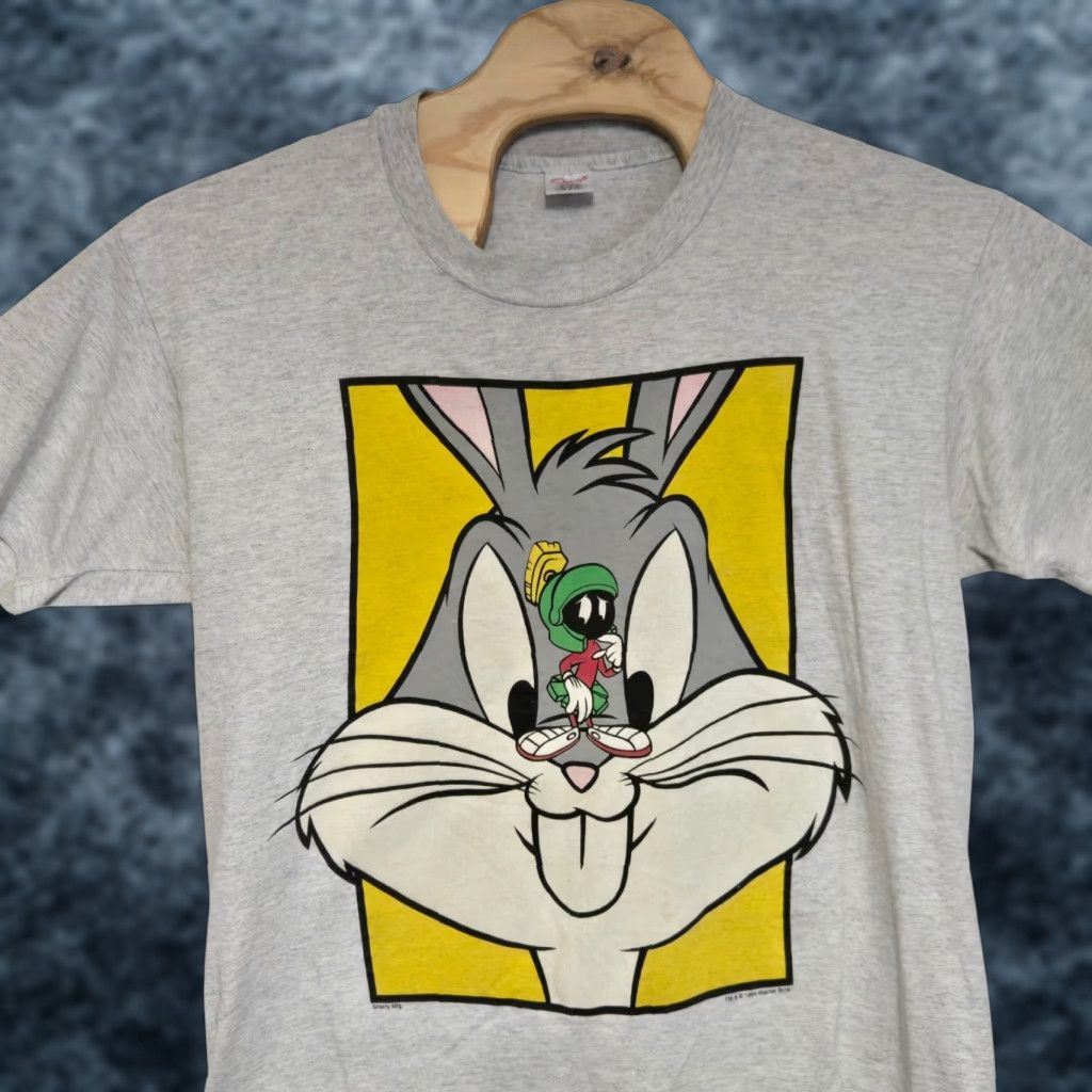 Vintage VINTAGE Bugs Bunny T-Shirt XL Gray 1994 USA Marvian The Martian 90s CreW Neck Short Sleeve Mens Shirt Size US XL / EU 56 / 4 - 1 Thumbnail
